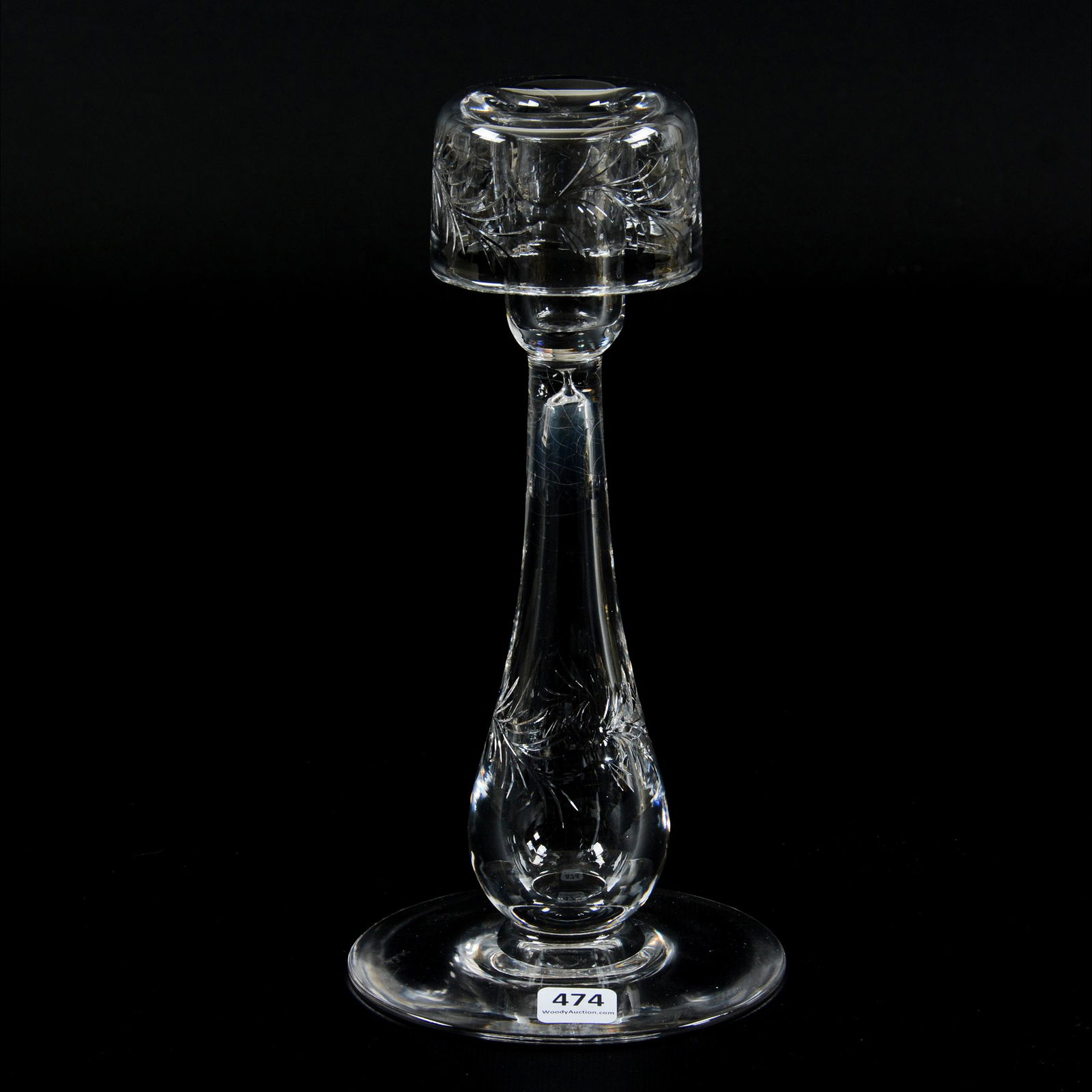 Single Candlestick, American Brilliant Cut Glass, (1 of 3)