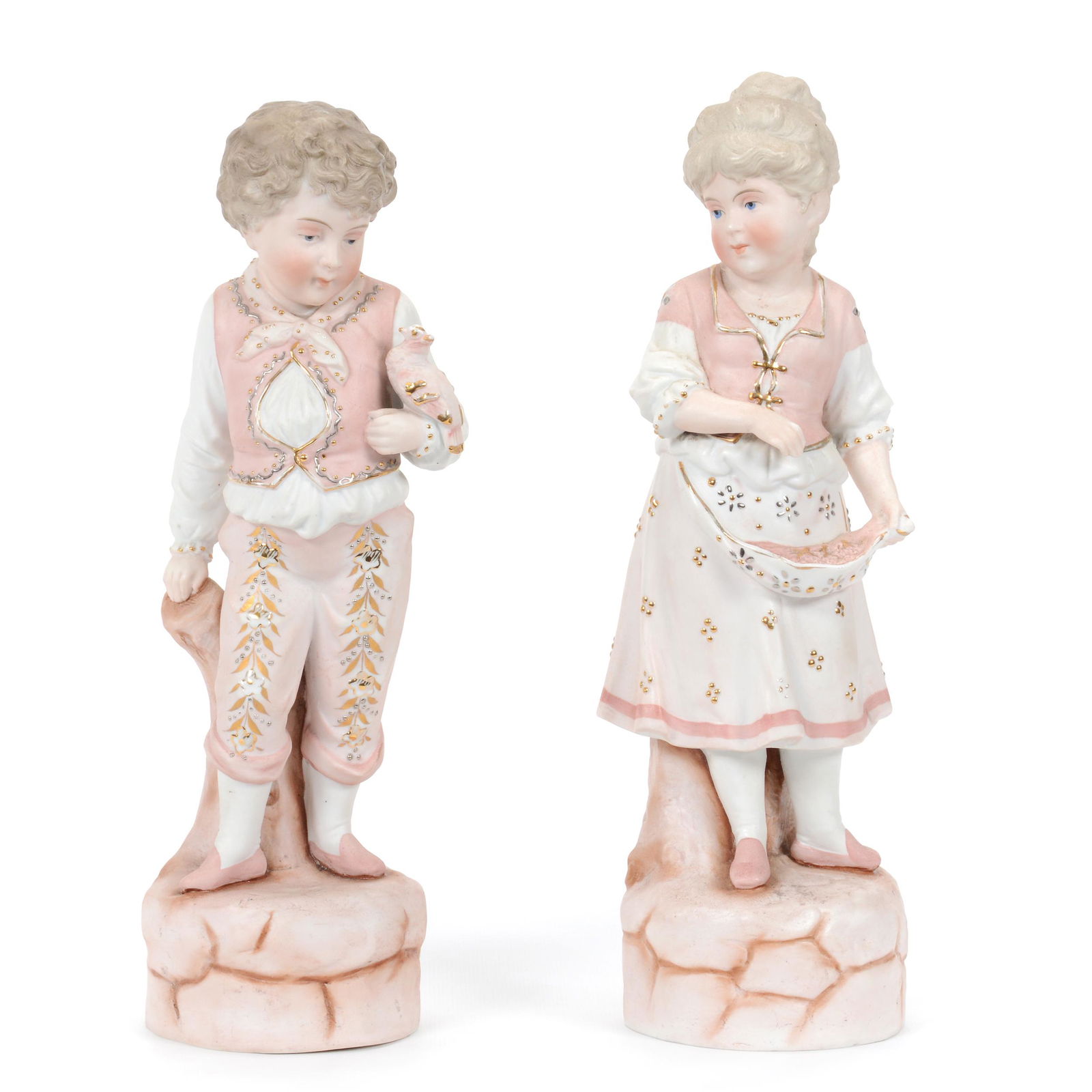 Pair Figurines, French Bisque (1 of 3)