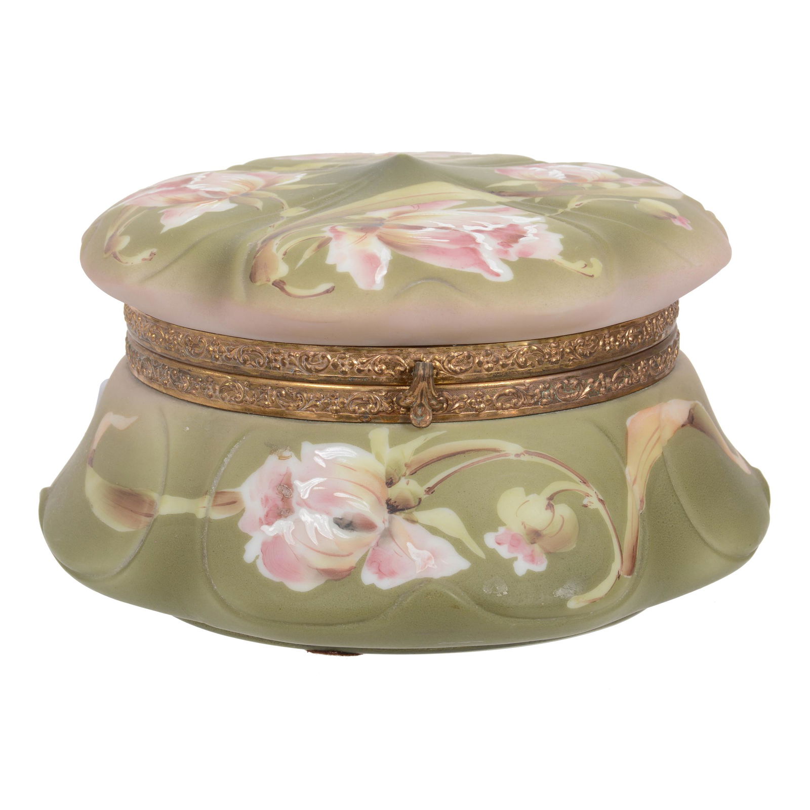 Dresser Box Marked Nakara Art Glass (1 of 4)