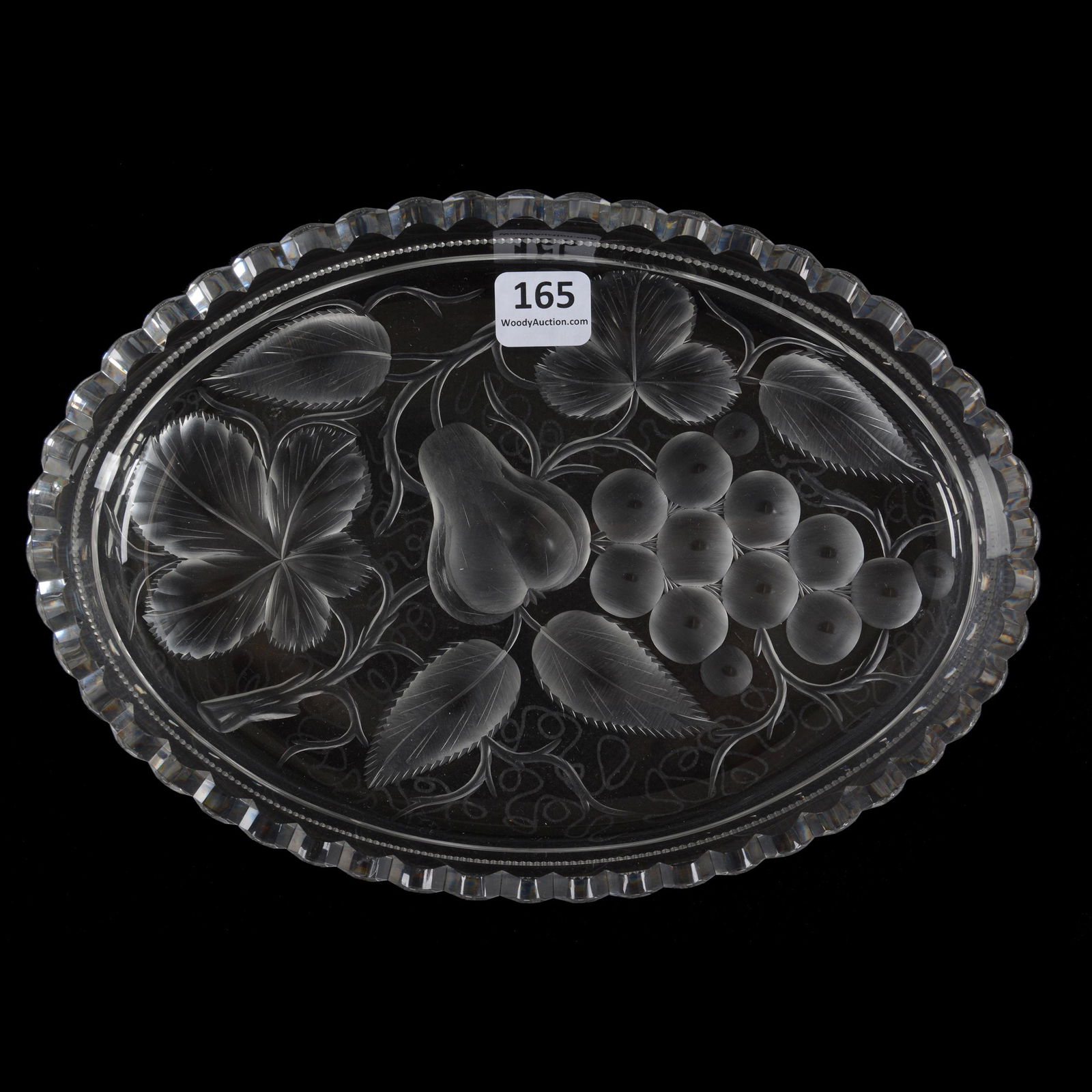 Oval Tray, American Brilliant Cut Glass, Unmarked (1 of 3)
