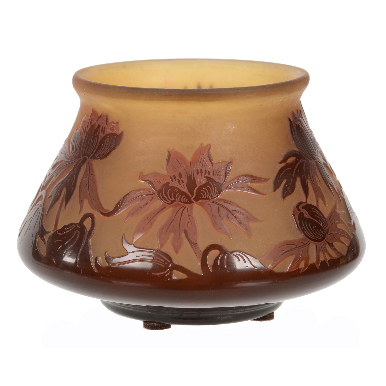 Vase Signed D'Argental French Cameo Art Glass (1 of 4)