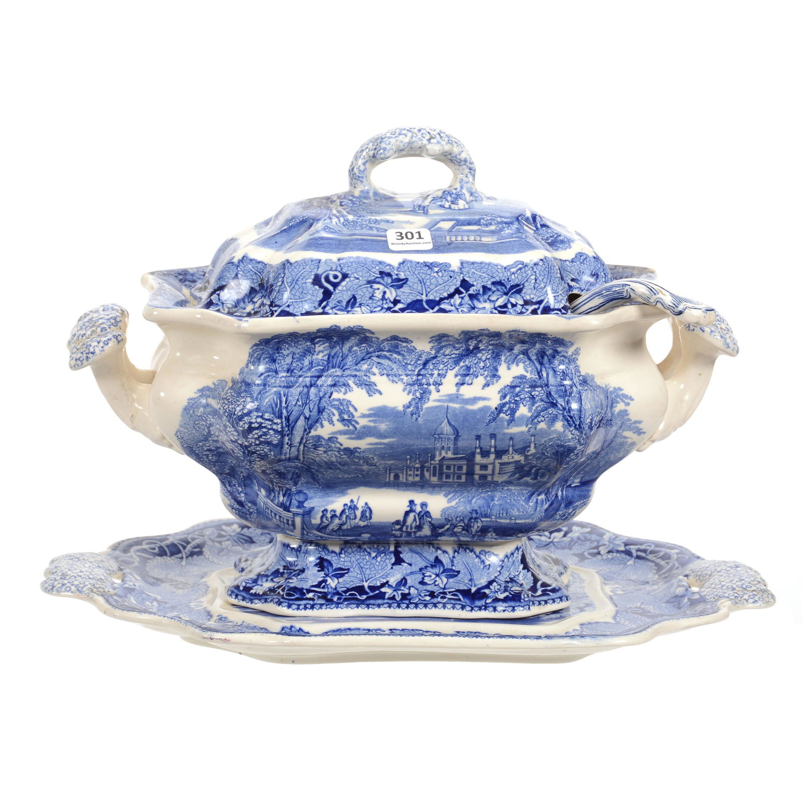 Tureen & Underplate Set, Flow Blue (1 of 5)