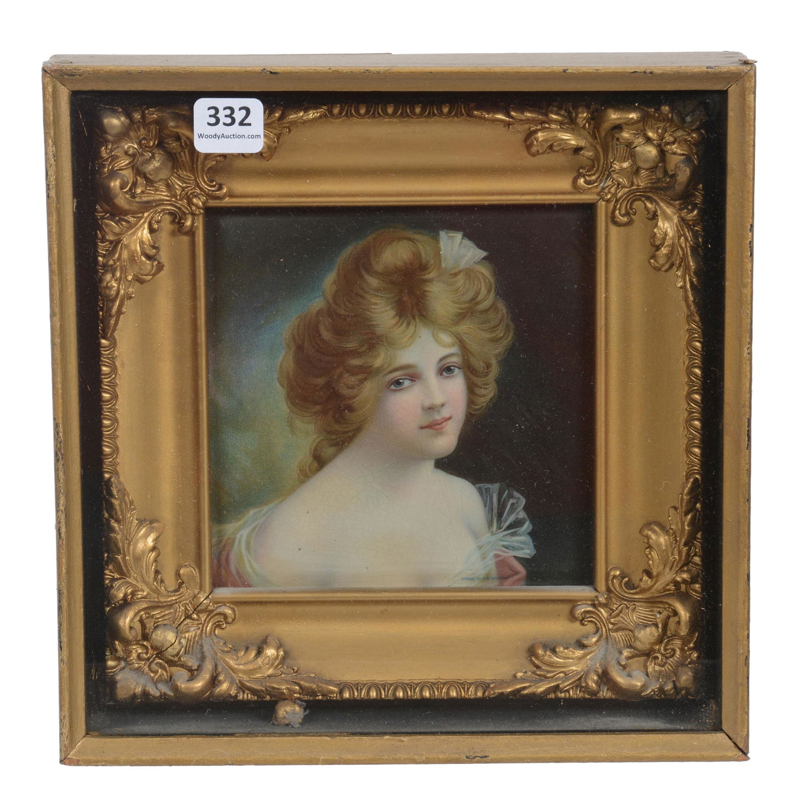 Painted Tin Portrait Of Young Woman (1 of 5)