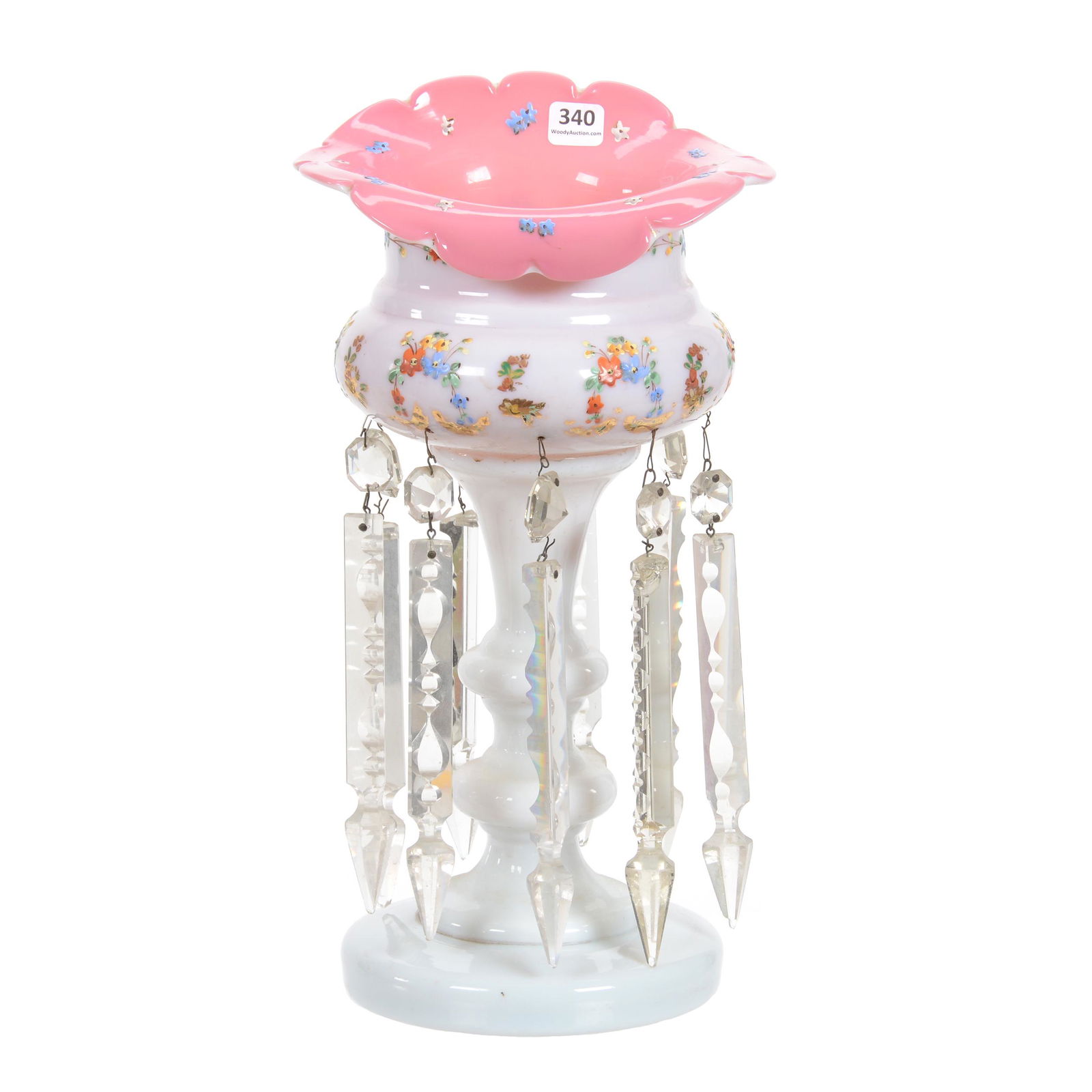 Candle Lustre, Cased Art Glass (1 of 3)