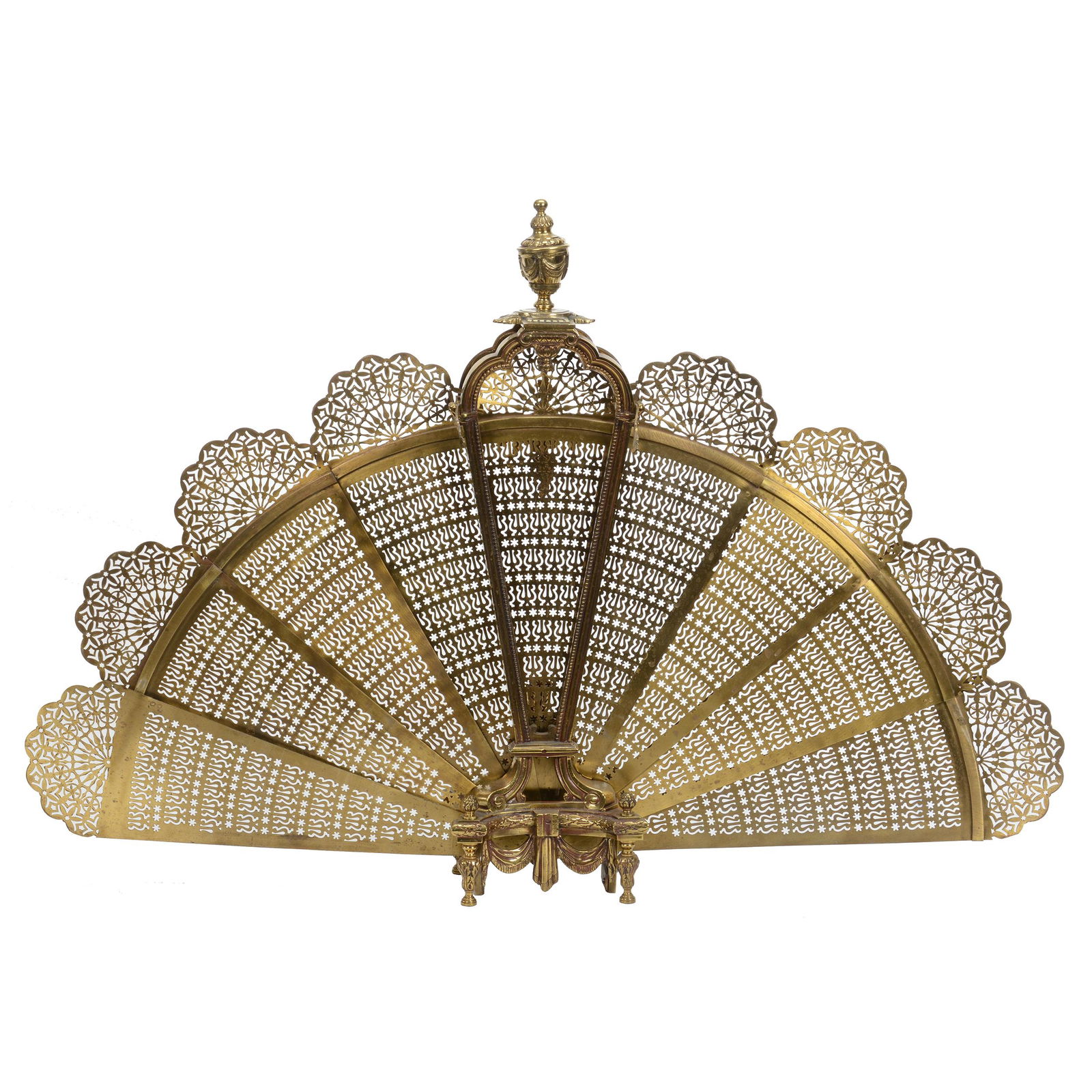 Solid Brass Fireplace Screen, Collapsible (1 of 3)