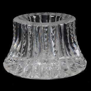 Match Holder, ABCG, Prism Cut Body: Match Holder, ABCG, Prism Cut Body, 2.25" x 3.5", Hobstar Base, Crosscut Diamond Border Acts As Match Striker, The David Haines Collection, TN.