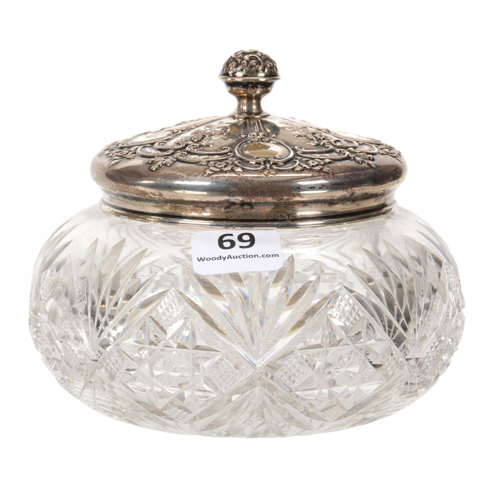 Covered Jar, American Brilliant Cut Glass (1 of 4)