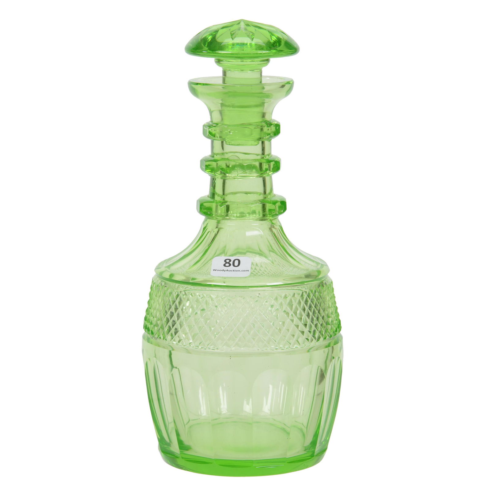 Decanter, BPCG, Solid Vaseline Glass (1 of 3)