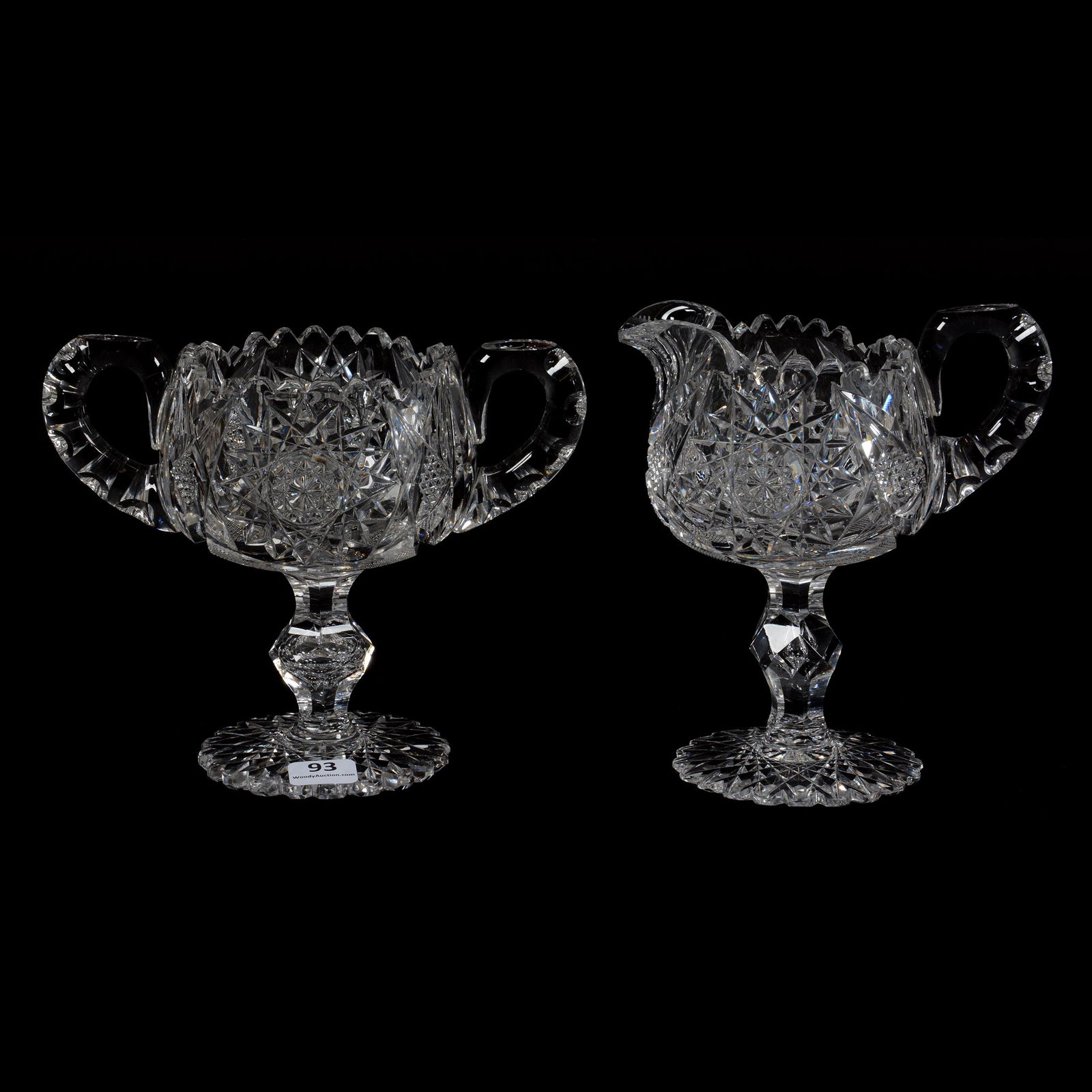 Pedestal Creamer & Sugar, ABCG (1 of 3)