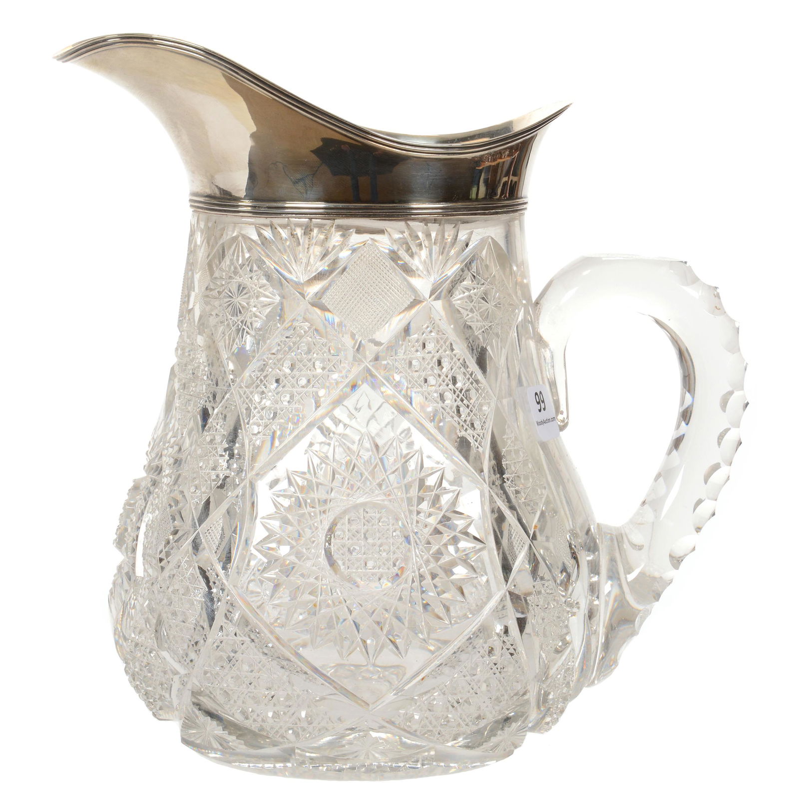 Water Pitcher, ABCG, Sterling Rim And Spout (1 of 4)