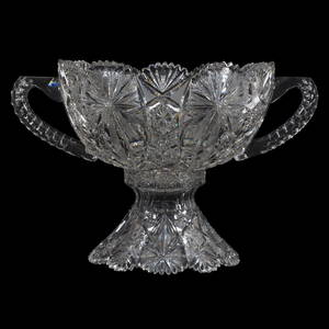 Pedestal Punch Bowl, ABCG, Two Part, Two Handles