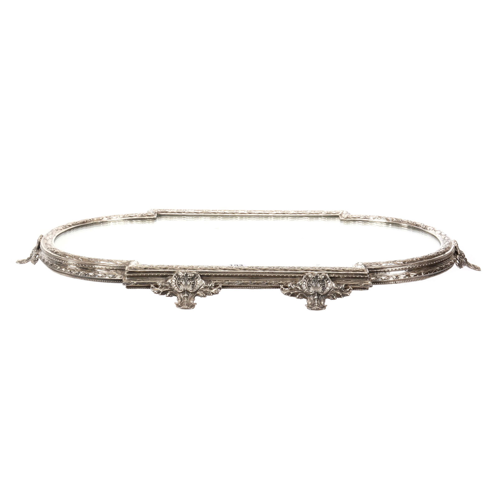 Mirror Plateau, Ornate Embossed Silver Frame (1 of 3)