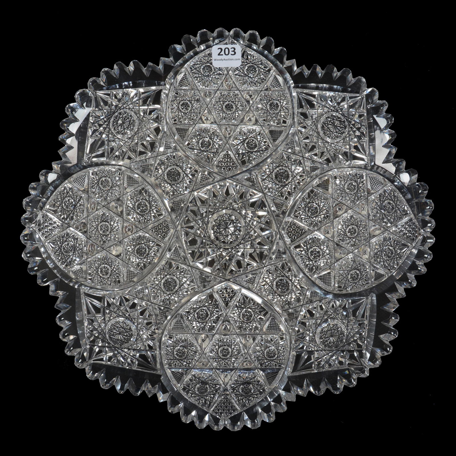 Round Tray, American Brilliant Cut Glass (1 of 2)