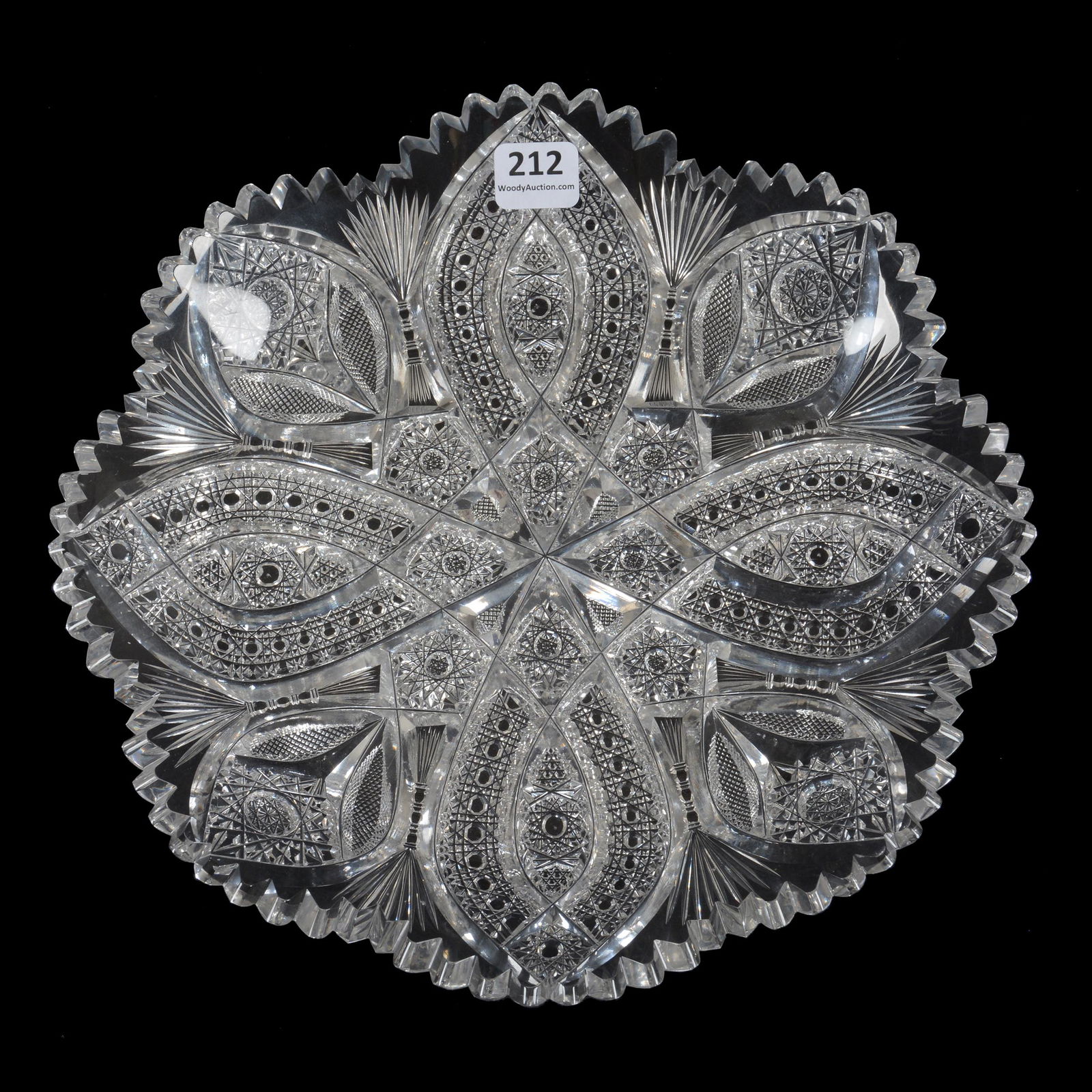 Round Tray, American Brilliant Cut Glass (1 of 2)