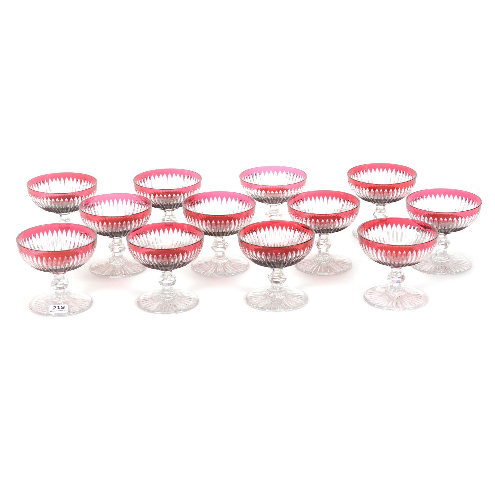 (12) Sherbets, BPCG, Cranberry Cut To Clear (1 of 3)