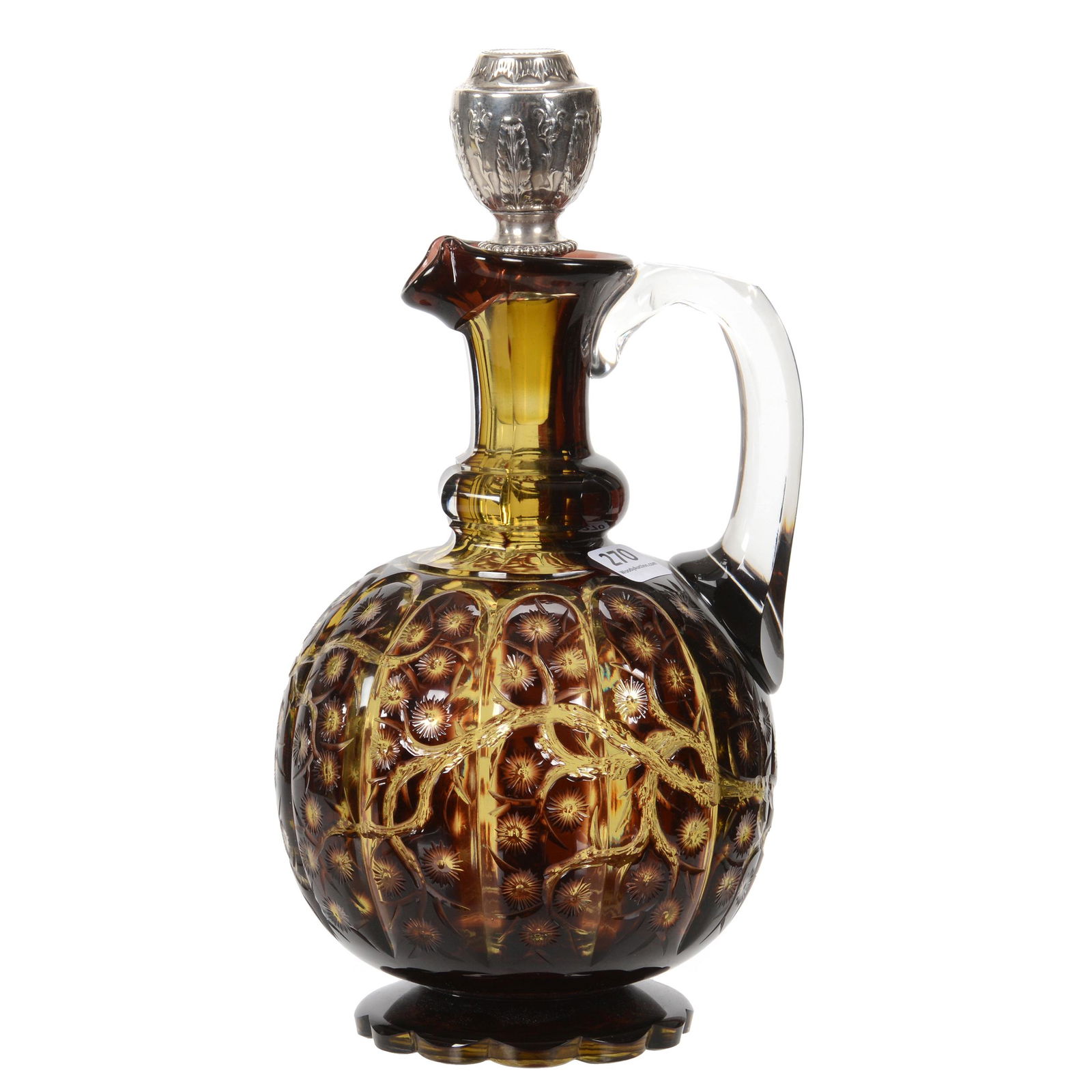 Decanter, BPCG, Amethyst Cut Over Yellow (1 of 5)