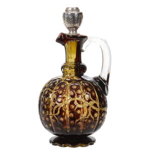 Decanter, BPCG, Amethyst Cut Over Yellow