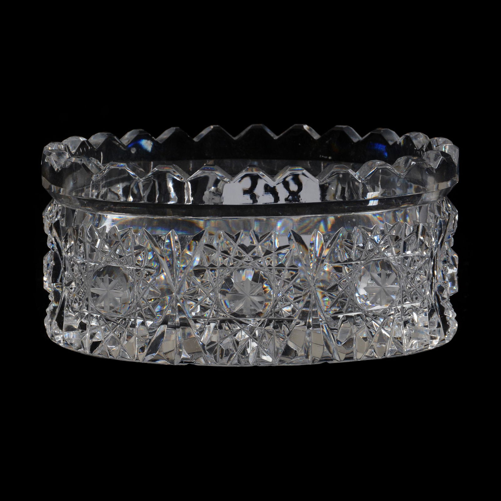 Oval Master Salt, American Brilliant Cut Glass (1 of 3)