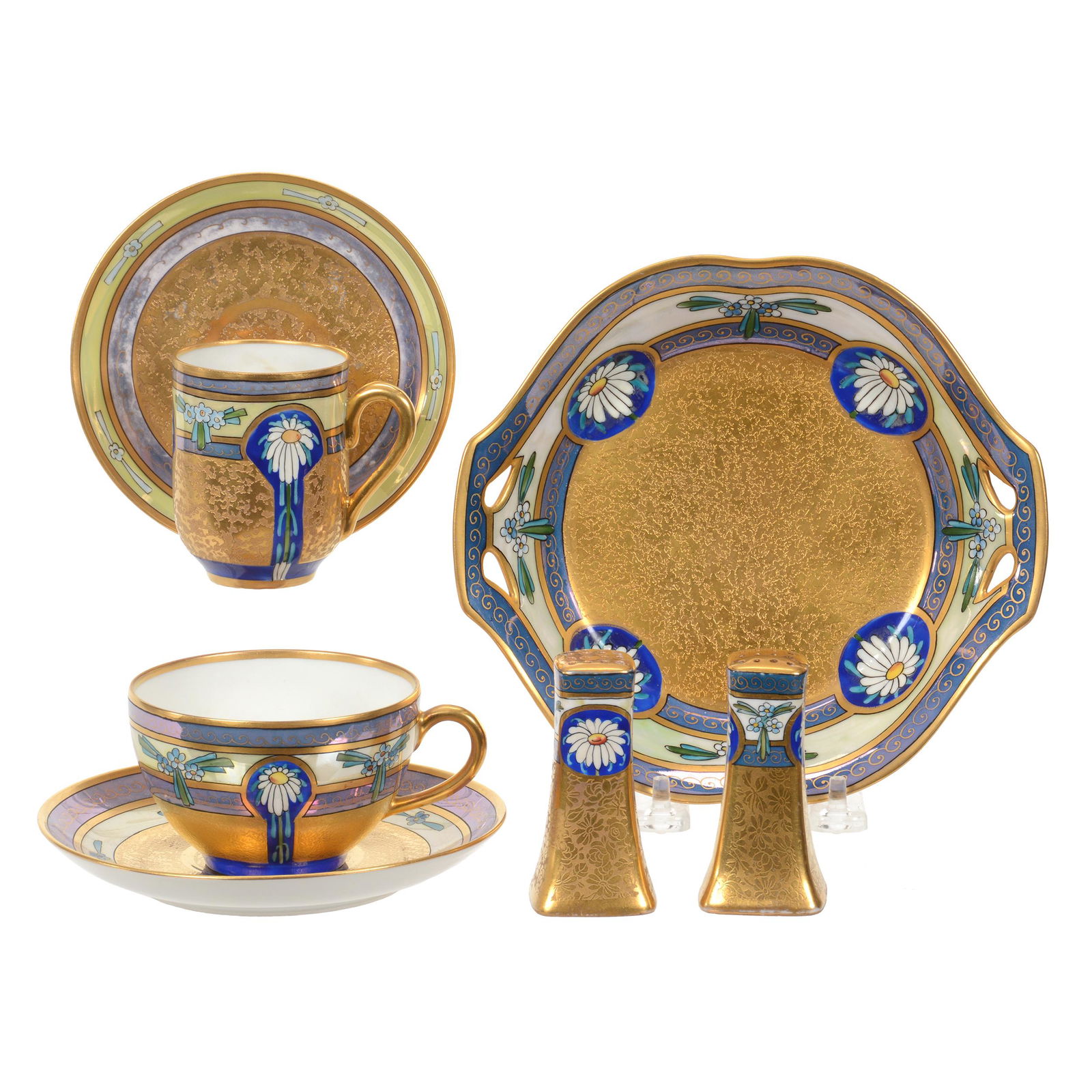 (4) Items, Pickard Mark #5 And #7, Encrusted Linear (1 of 3)