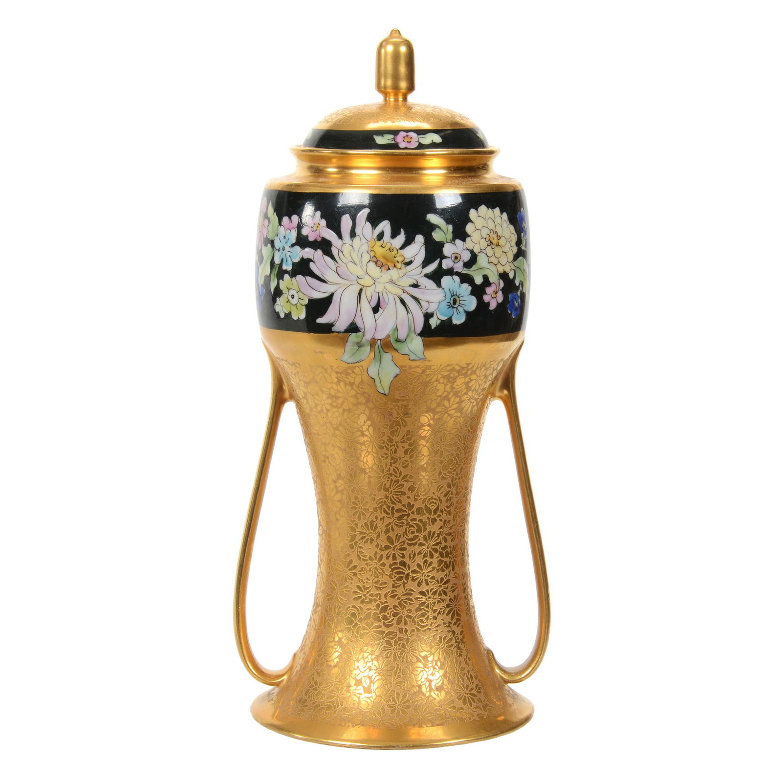 Covered Jar, Two Handles, Pickard Mark #9 (1 of 3)