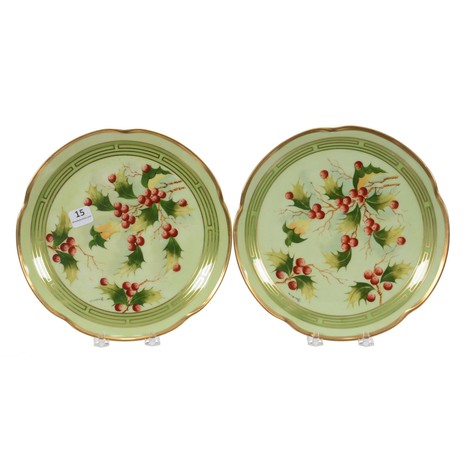 Pair Plates, Pickard Mark #4 (1 of 3)