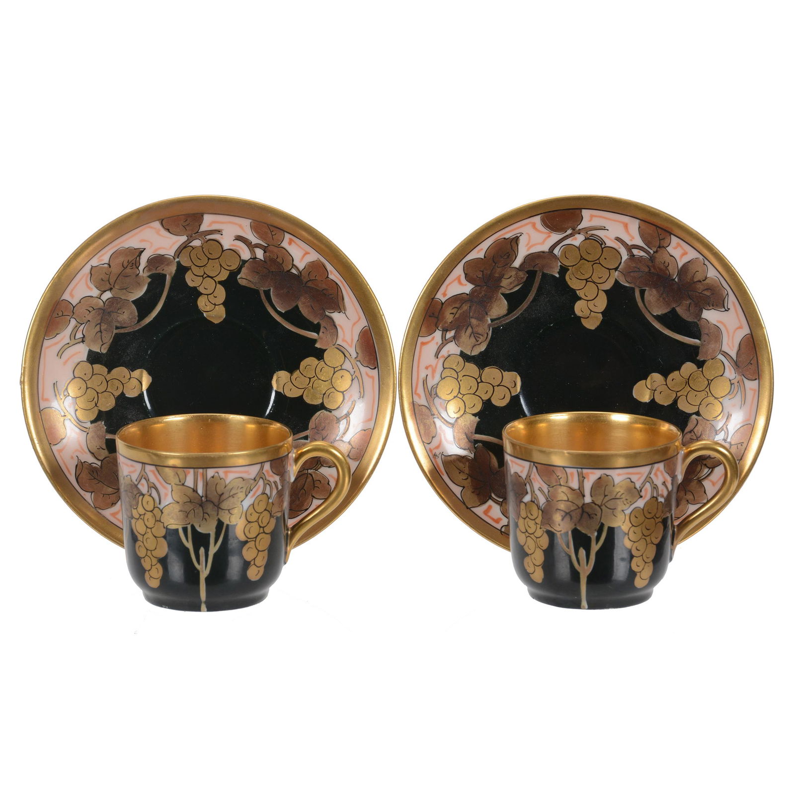 Pair of Cups And Saucers, Pickard Mark #5 (1 of 4)