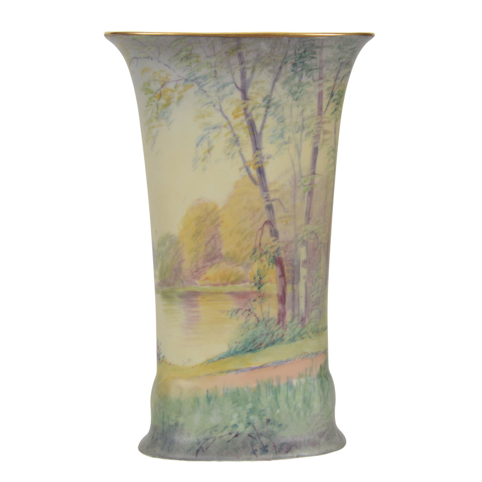 Oval Vase, Pickard Mark #14, Vellum Finish (1 of 4)