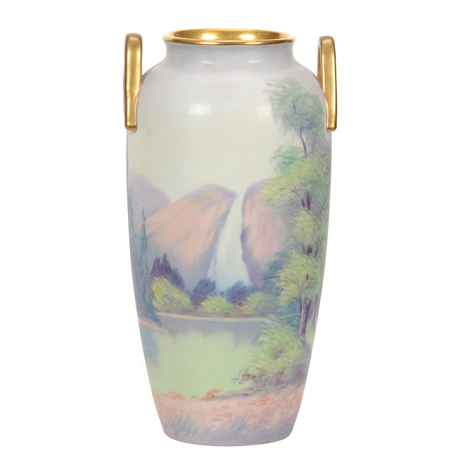 Vase, Two Handles, Pickard Mark #8, Vellum Finish (1 of 4)