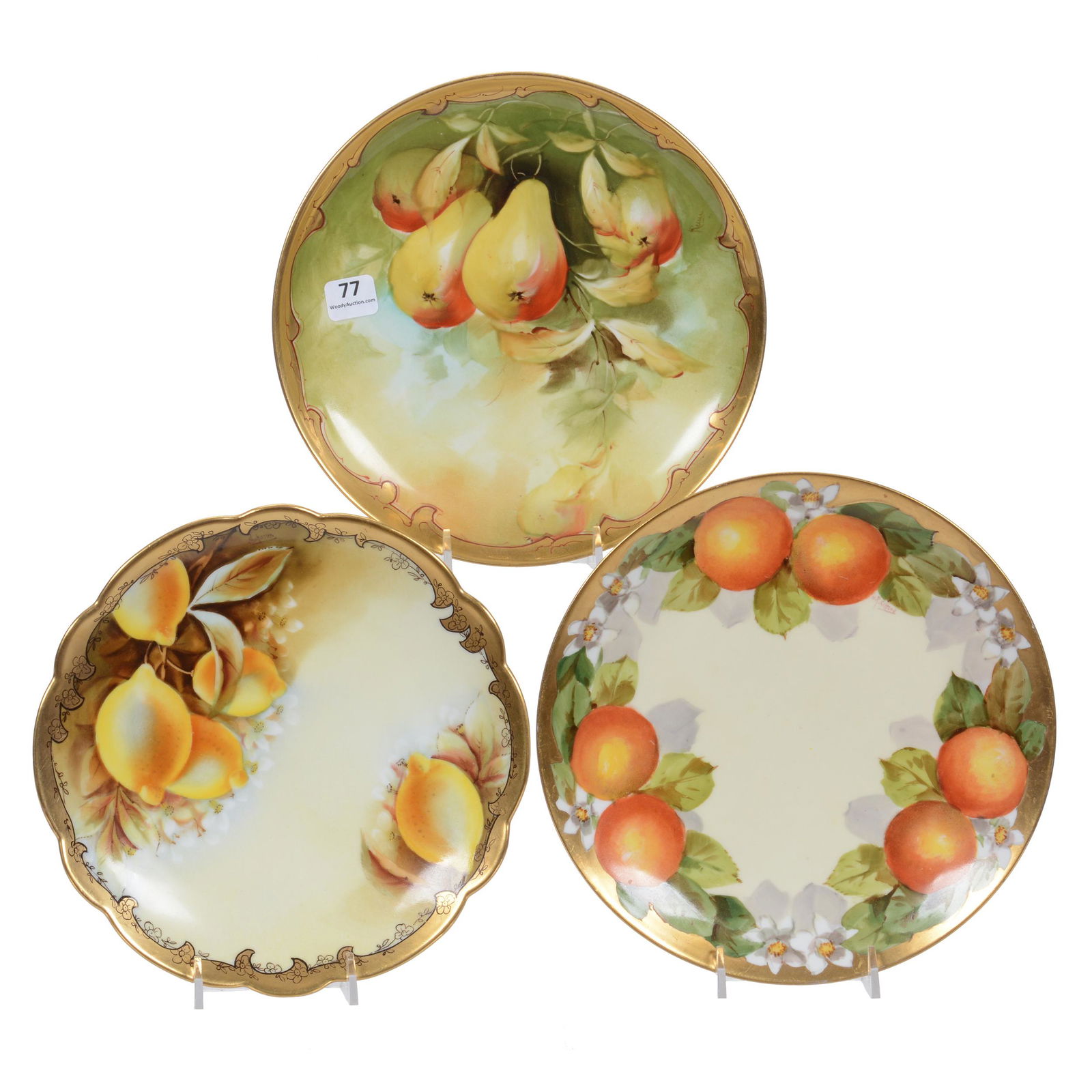 (3) Plates, Pickard Marks (2) #4 And (1) #5 (1 of 5)