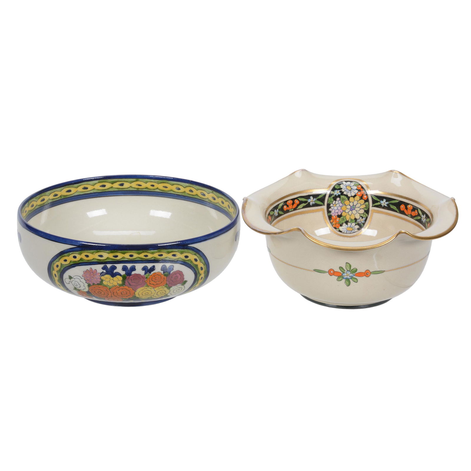 (2) Bowls Marked Pickard, Satsuma Style (1 of 4)