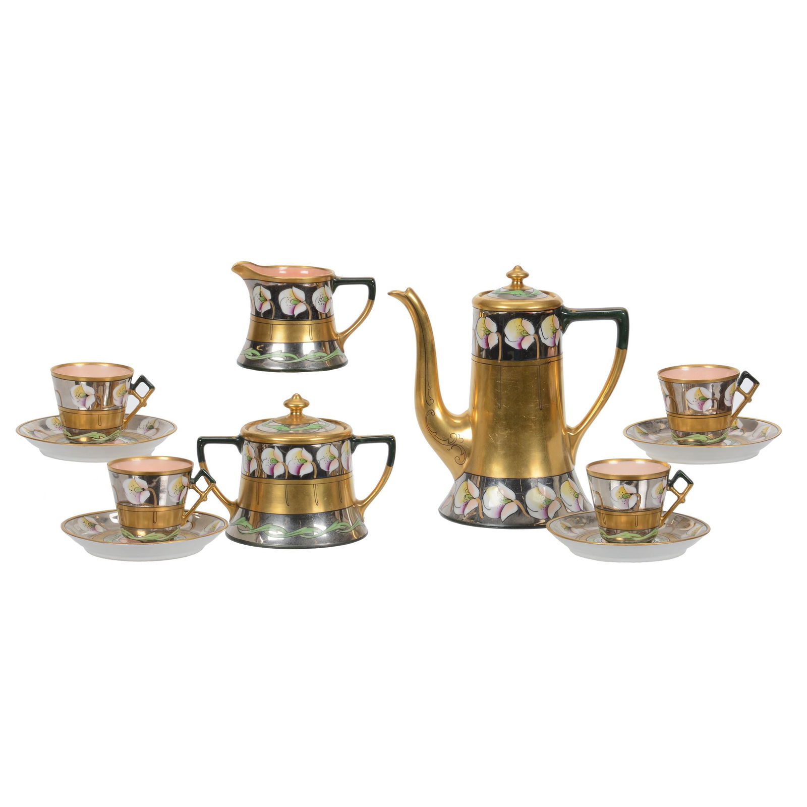 Demitasse Set, Pickard Mark #5, Seven Piece (1 of 4)