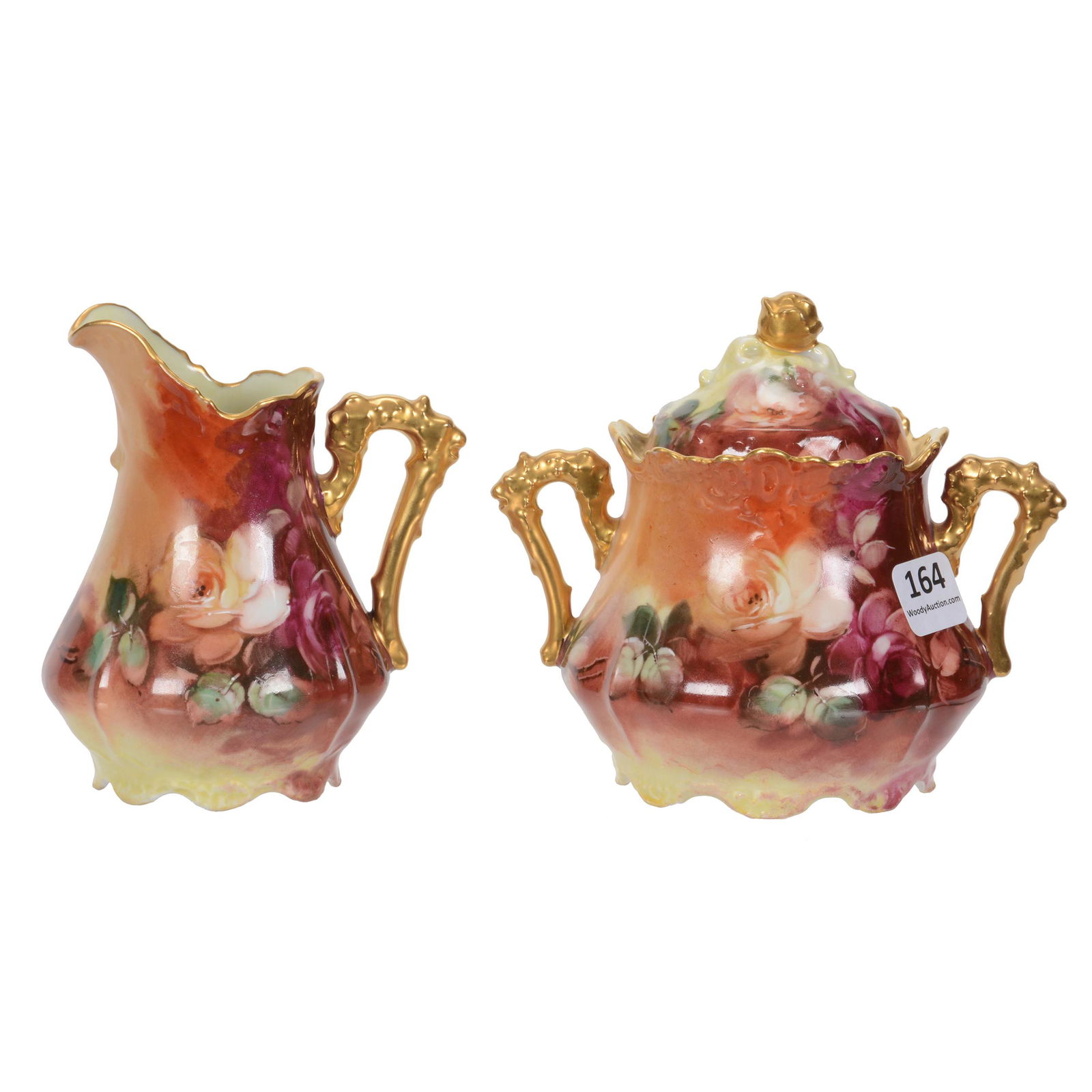 Creamer And Sugar Set, Pickard #2 (1 of 4)