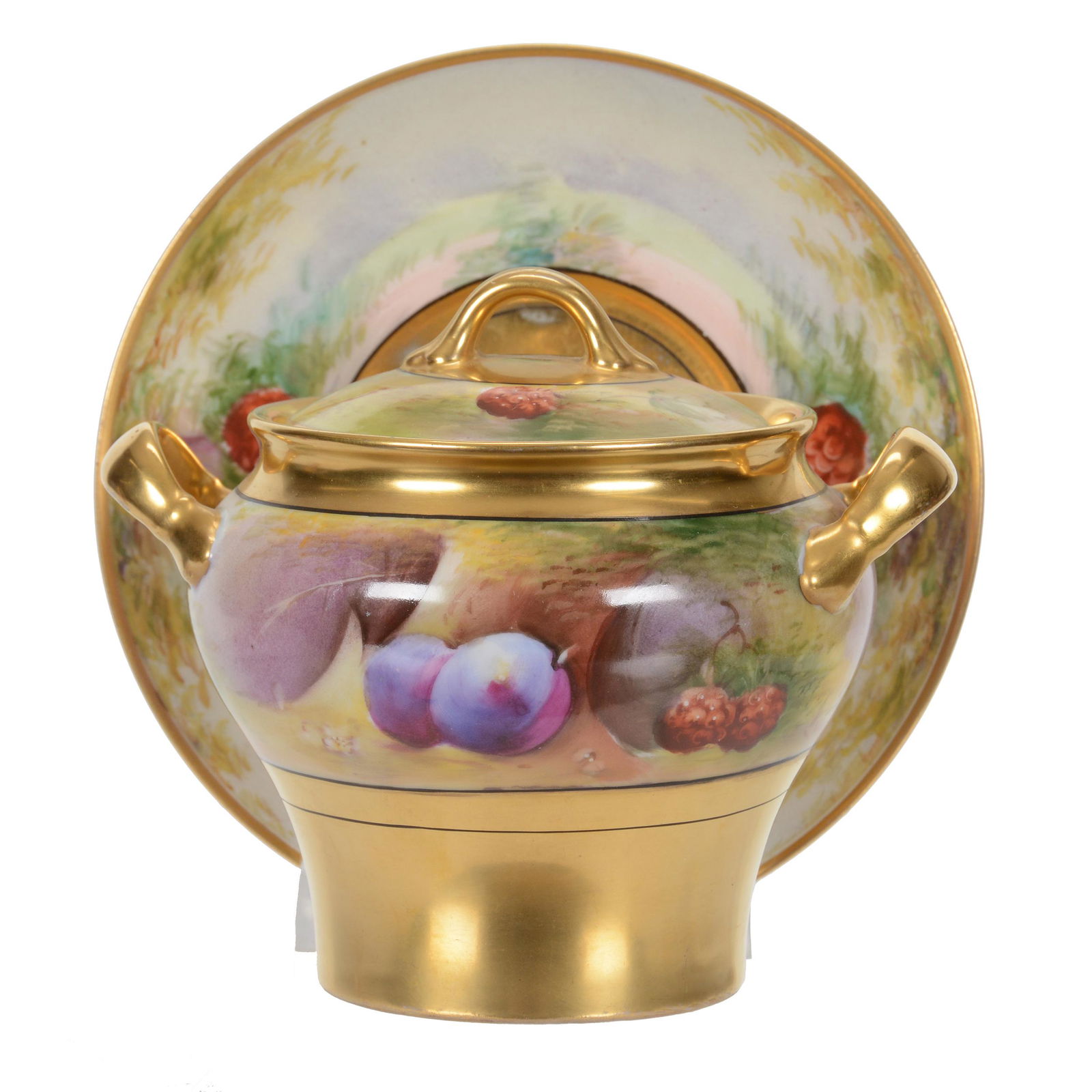 Covered Jam Jar With Underplate, Pickard Mark #7 (1 of 4)