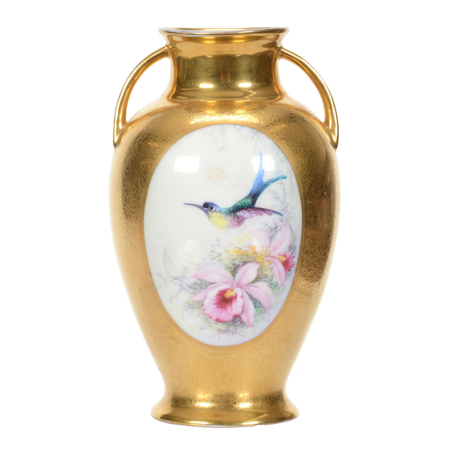 Vase, Two Handles, Pickard Mark #9 (1 of 4)