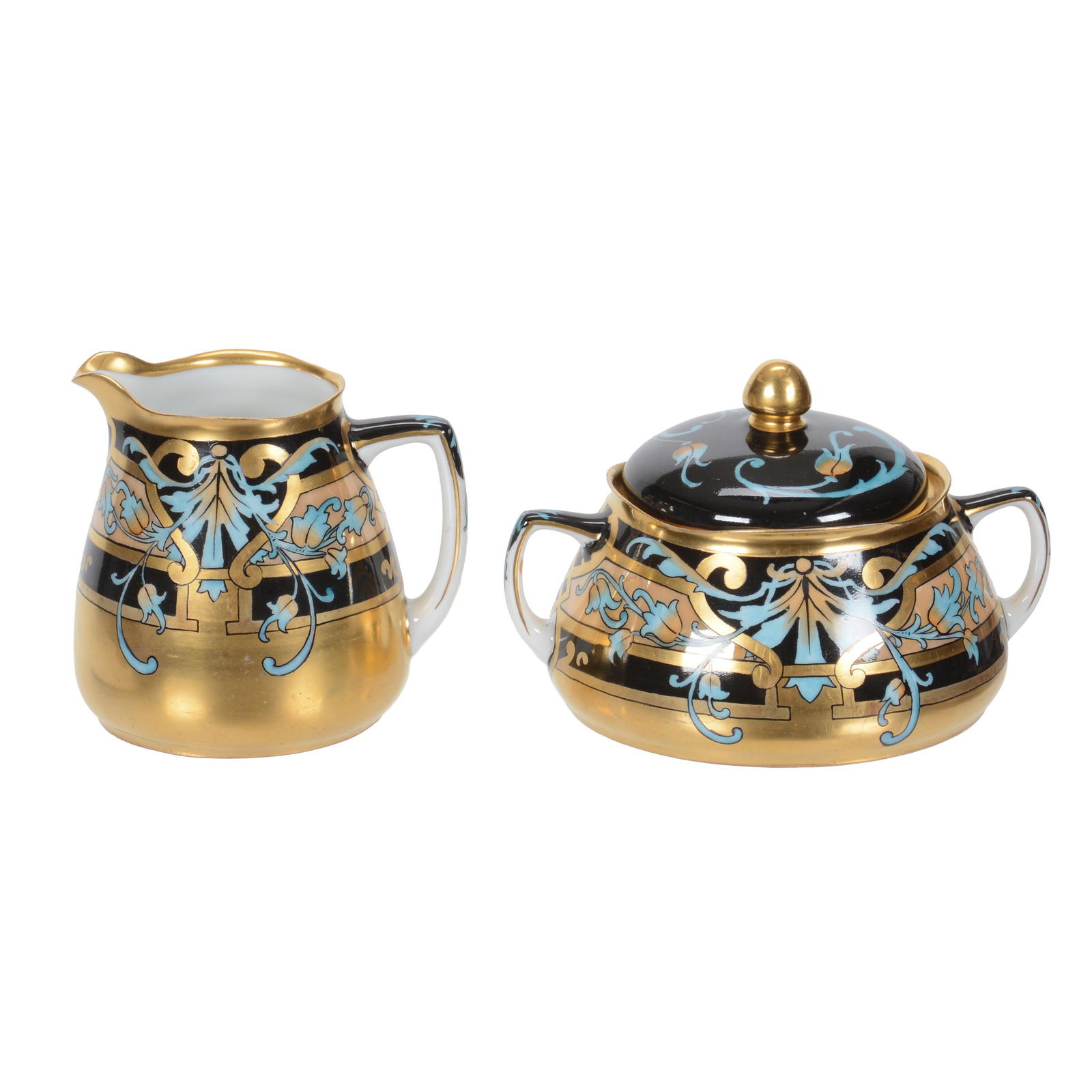 Creamer And Sugar Set, Pickard Mark #4 (1 of 3)