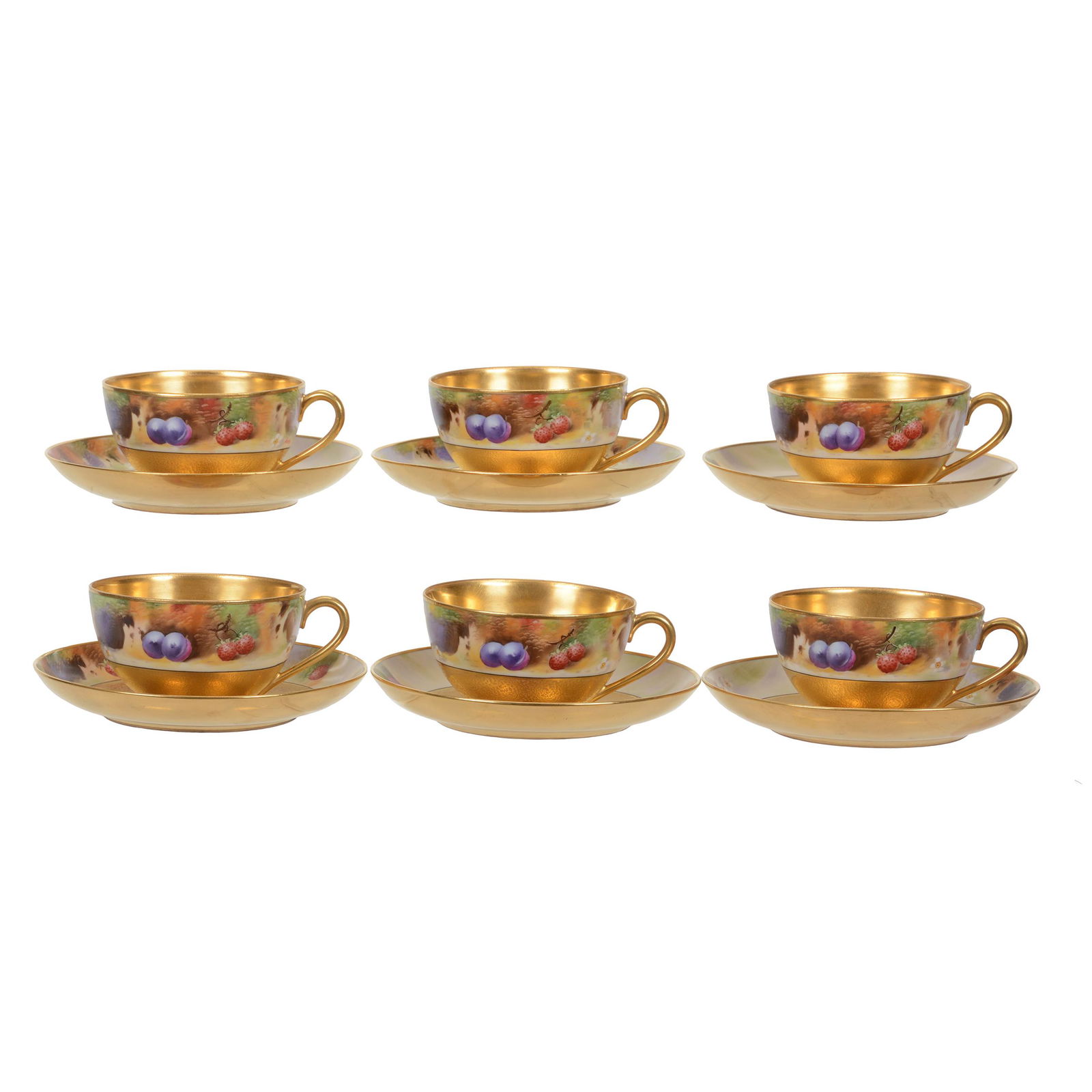 (6) Coffee Cups And Saucers, Pickard Mark #9 (1 of 4)