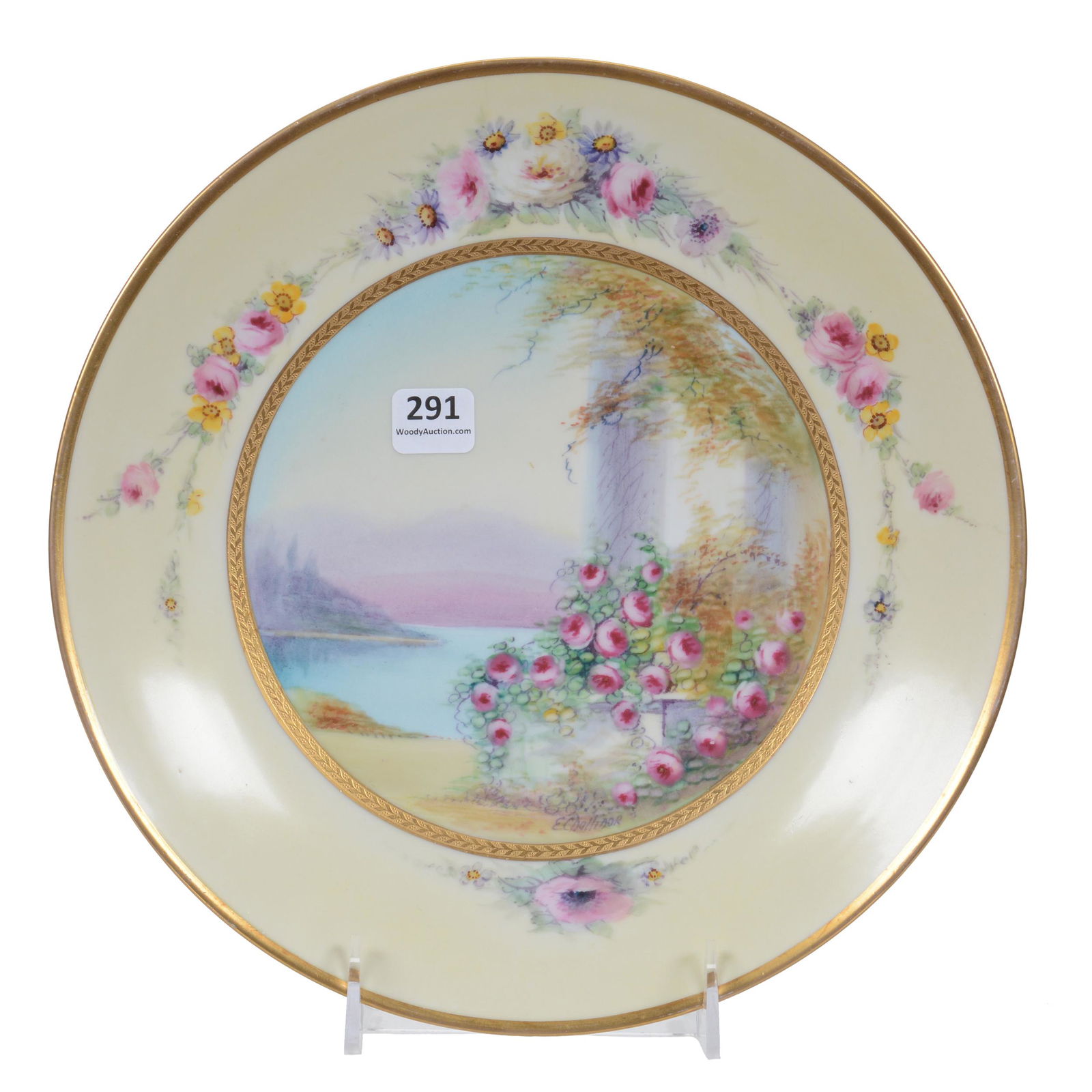 Pedestal Cake Plate, Pickard Mark #10 (1 of 3)