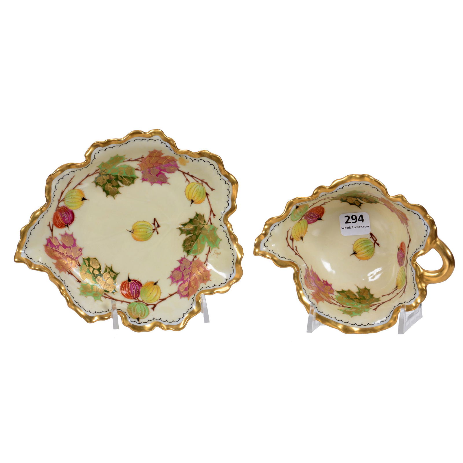 Mayonnaise Bowl And Underplate, Pickard Mark #4 (1 of 3)