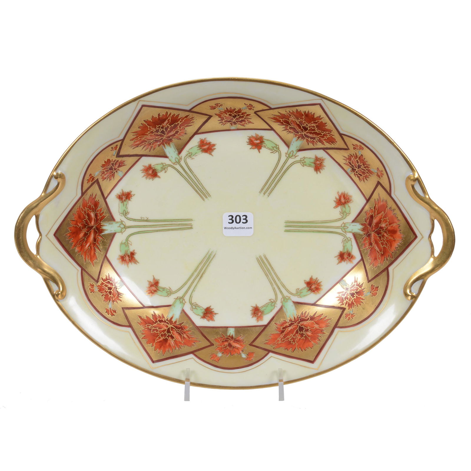 Oval Bowl, Two Handles, Pickard Mold #5 (1 of 3)