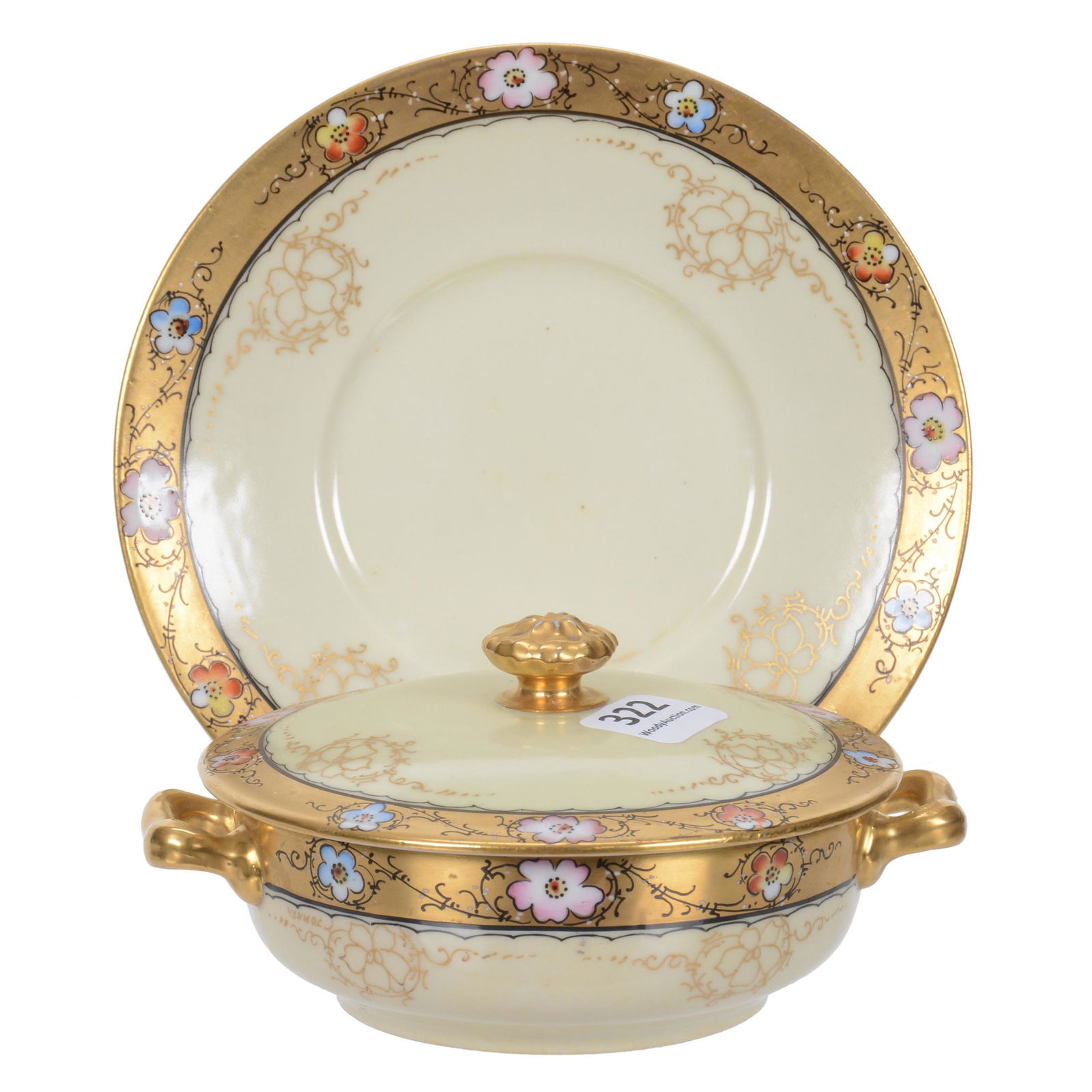 Covered Dish With Underplate, Pickard Mark #4 (1 of 4)