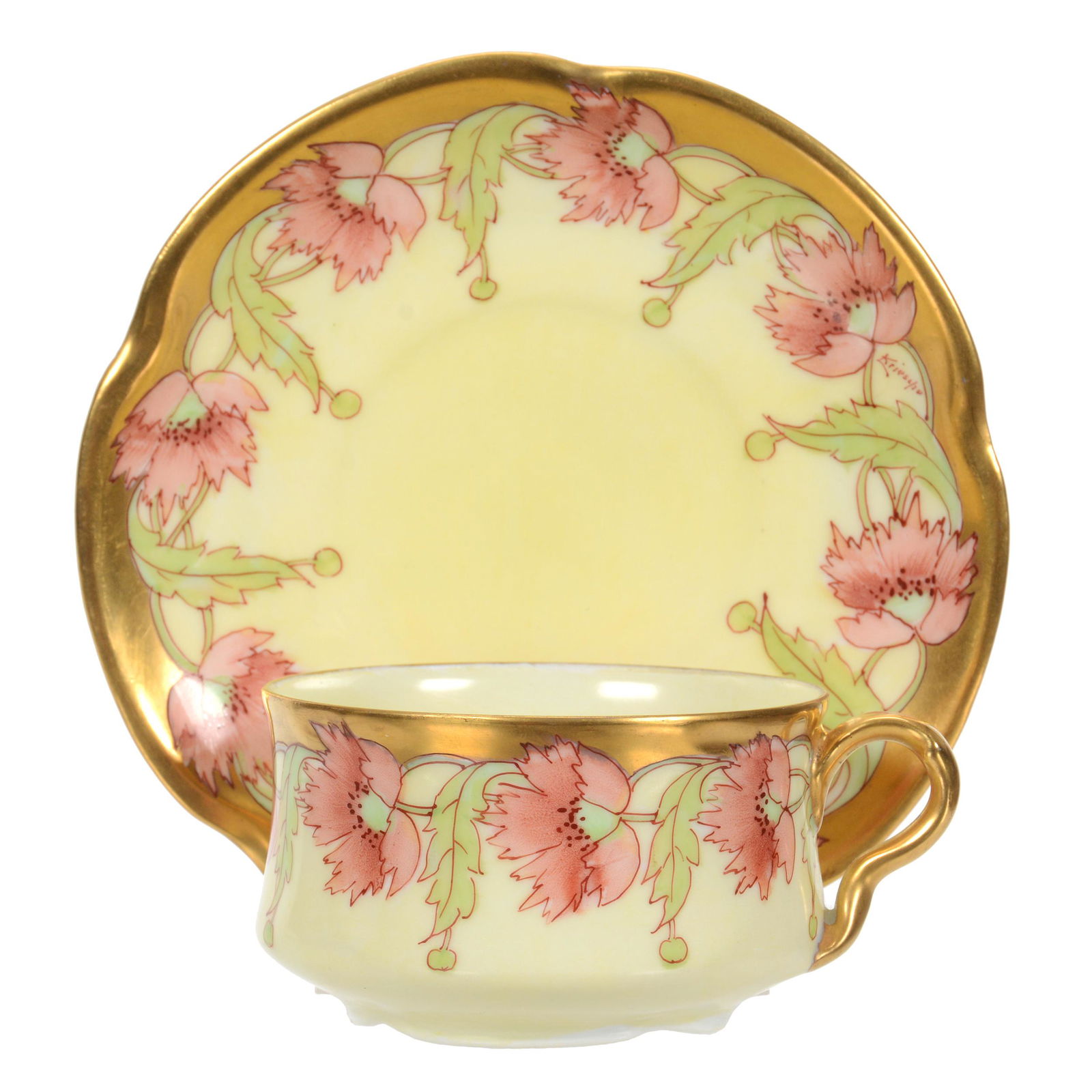 Cup And Saucer, Pickard Mark #5 (1 of 3)