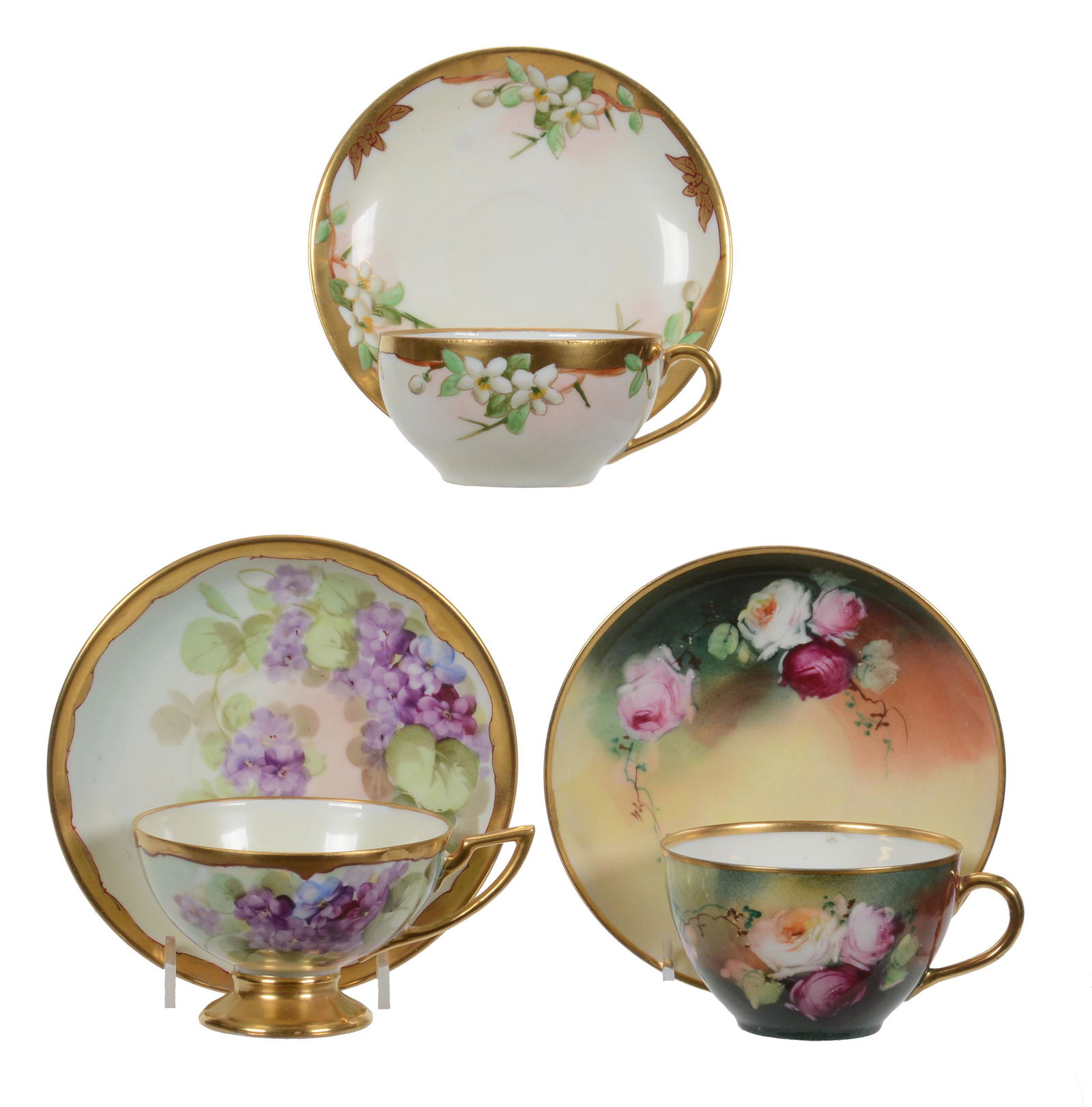 (3) Coffee Cups And Saucers, Pickard Marks (1 of 4)