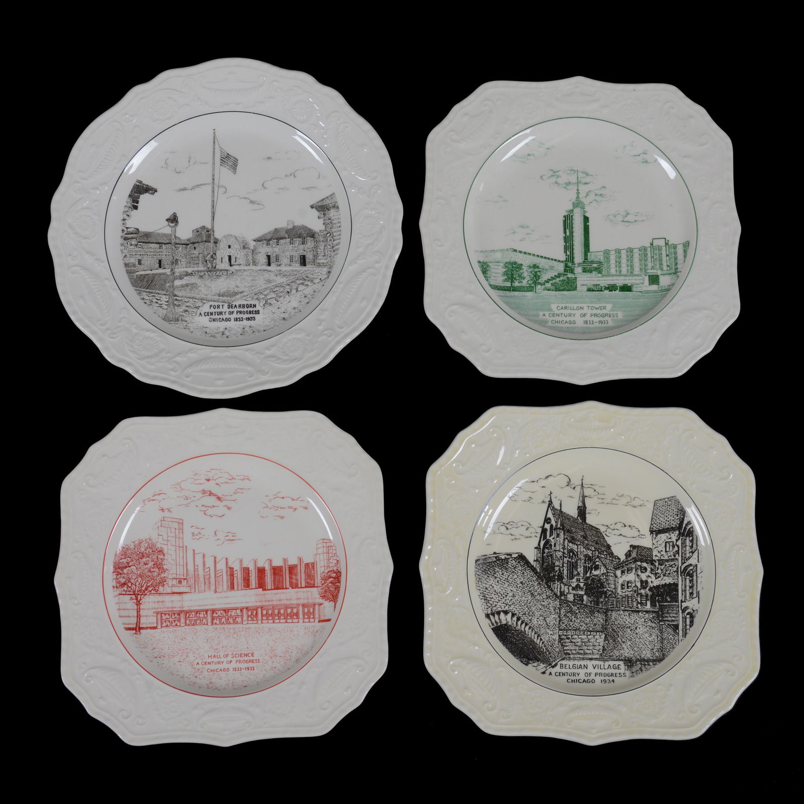(4) Century Of Progress Souvenir Plates (1 of 6)