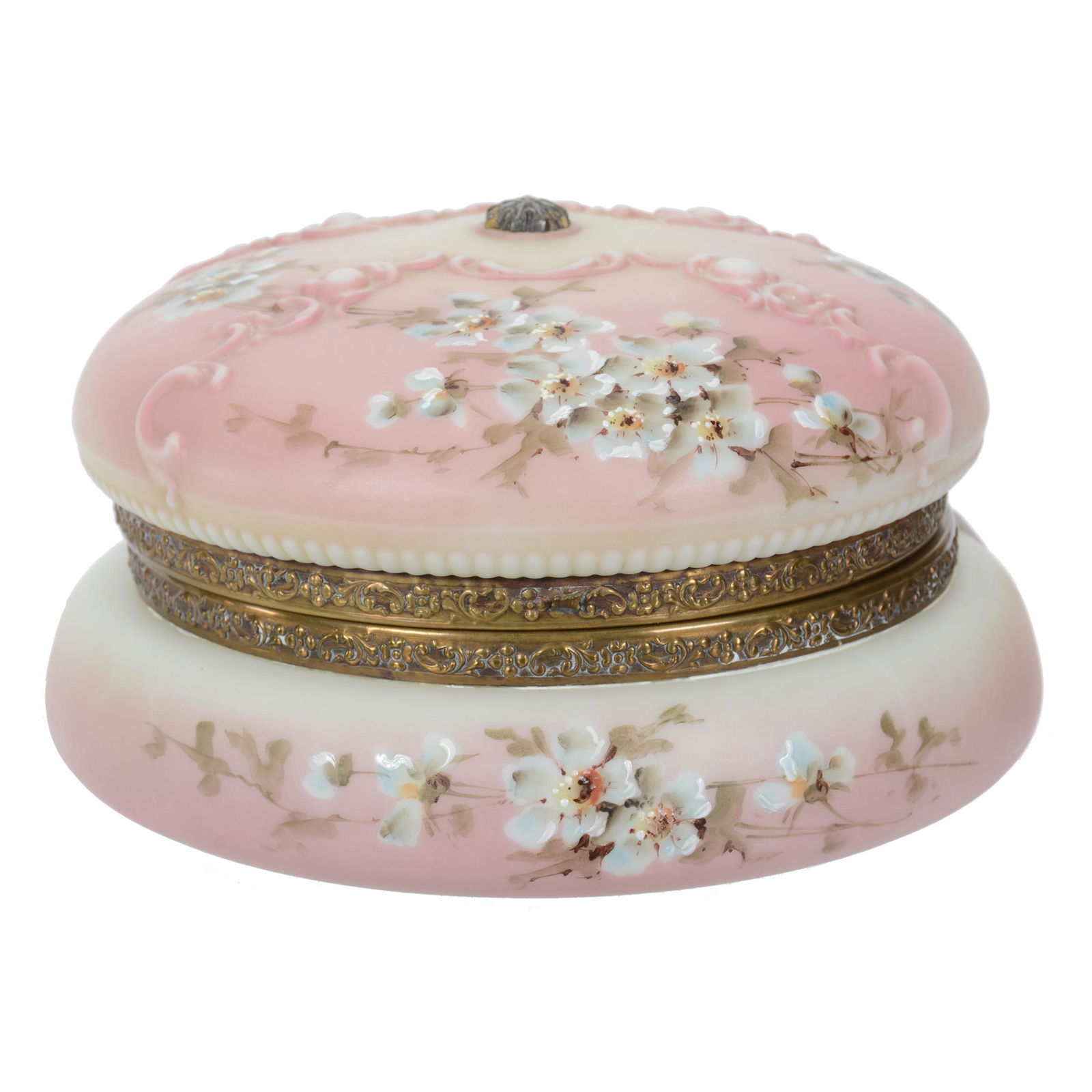 Dresser Box, Marked Nakara, Art Glass (1 of 5)