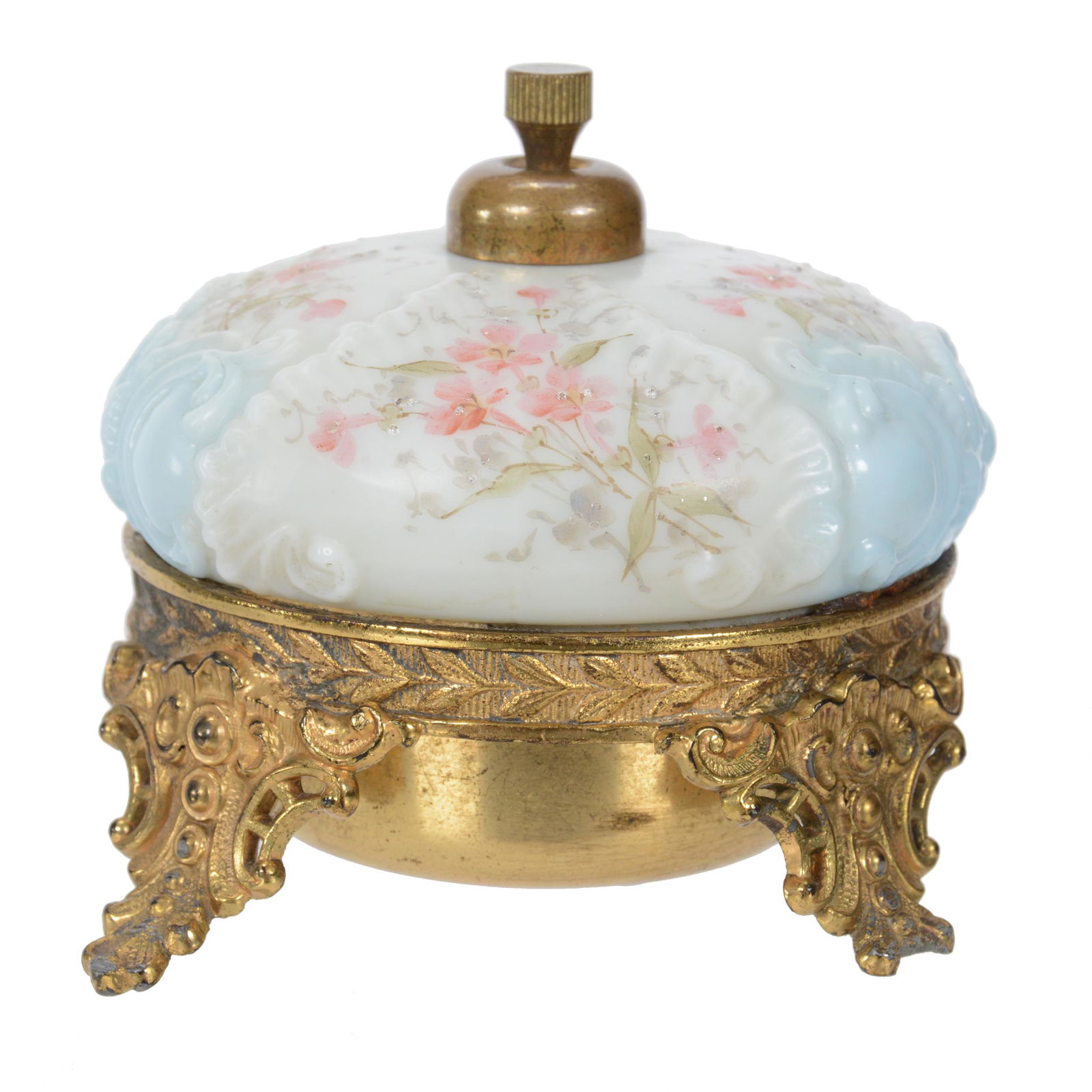 Countertop Bell, Unmarked Wave Crest Art Glass (1 of 4)