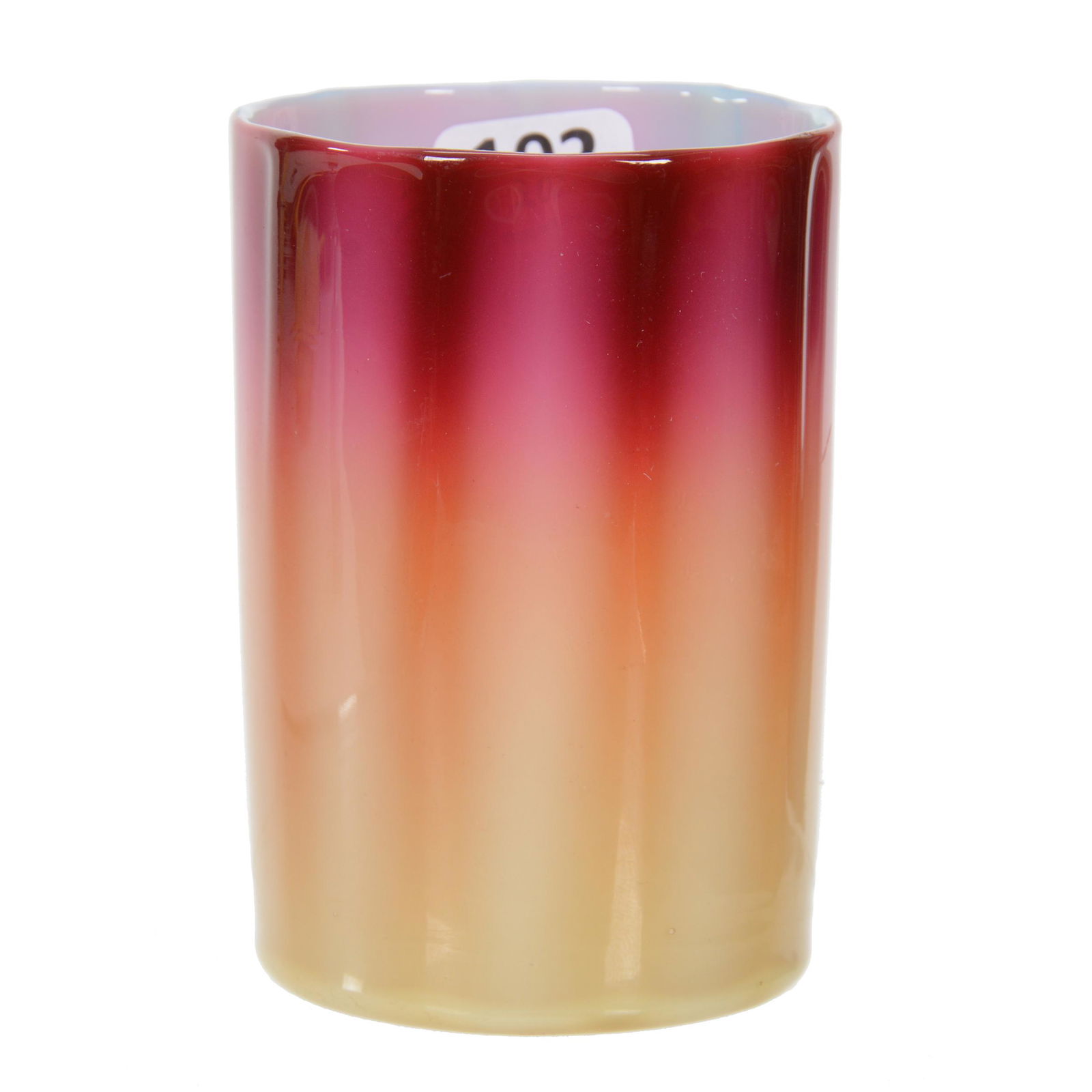 Tumbler, Plated Amberina Art Glass By New England (1 of 3)