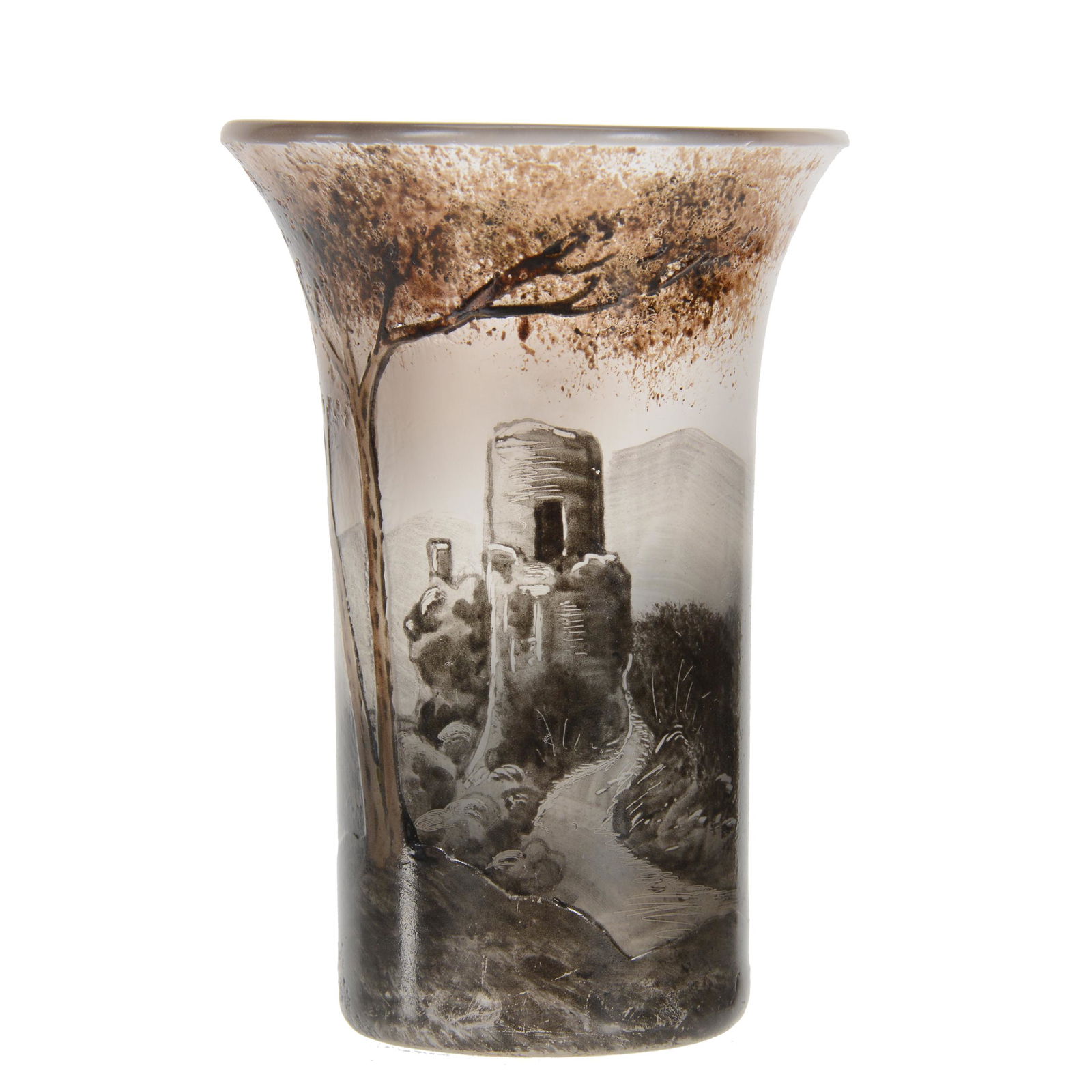 Vase, Signed Michael Nancy French Cameo Art Glass (1 of 4)