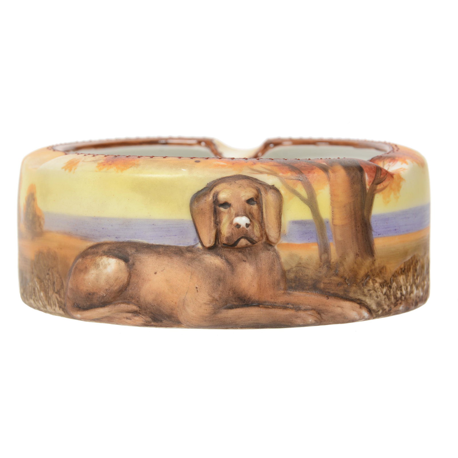 Ash Tray, Marked Nippon, Blown Mold Dog (1 of 3)