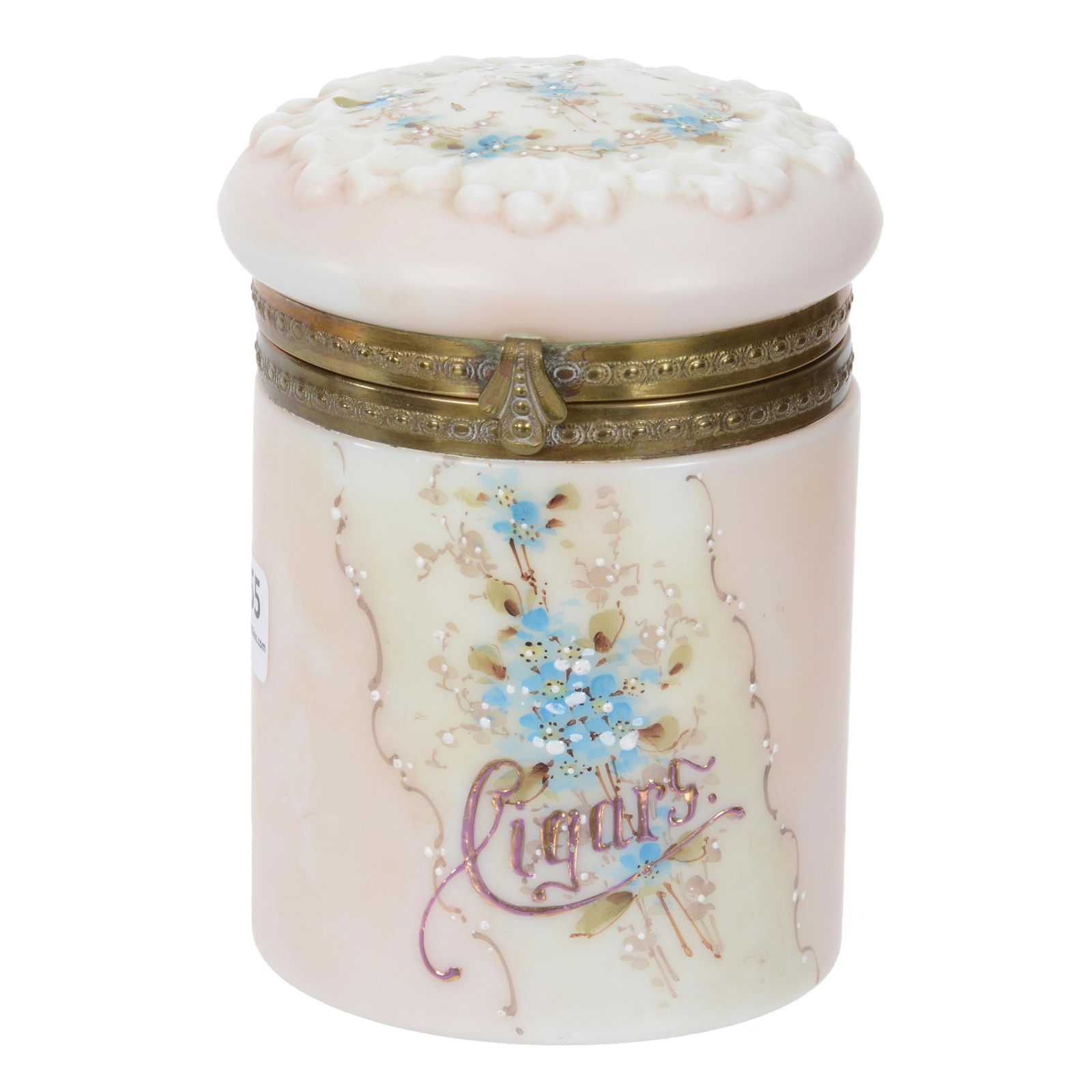 Humidor, Wave Crest (Stamp Mark) Art Glass (1 of 4)