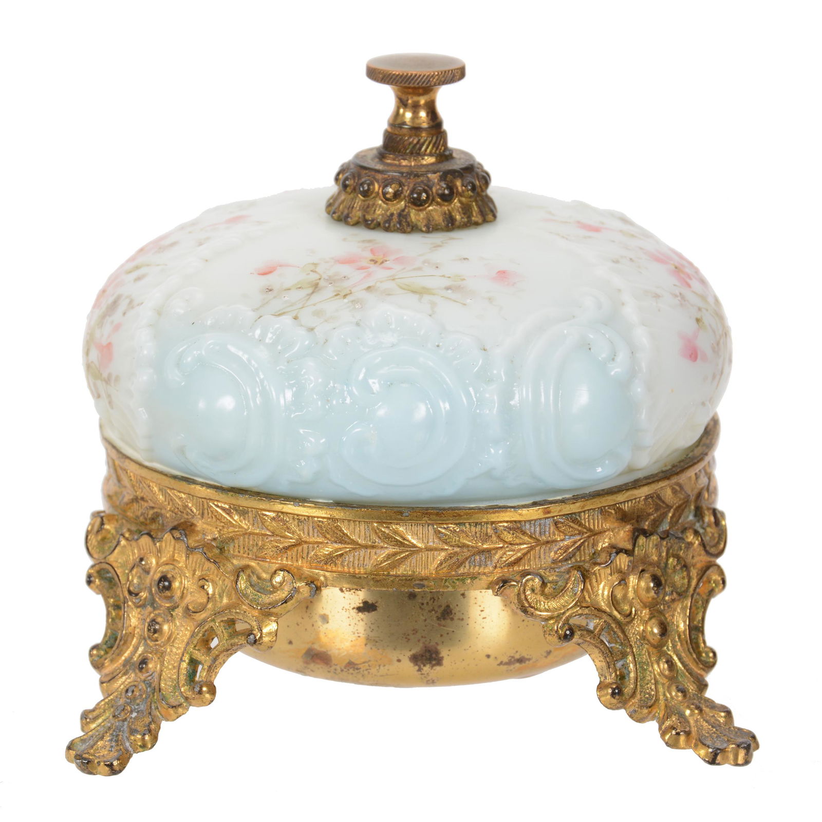 Countertop Bell, Unmarked Wave Crest Art Glass (1 of 3)